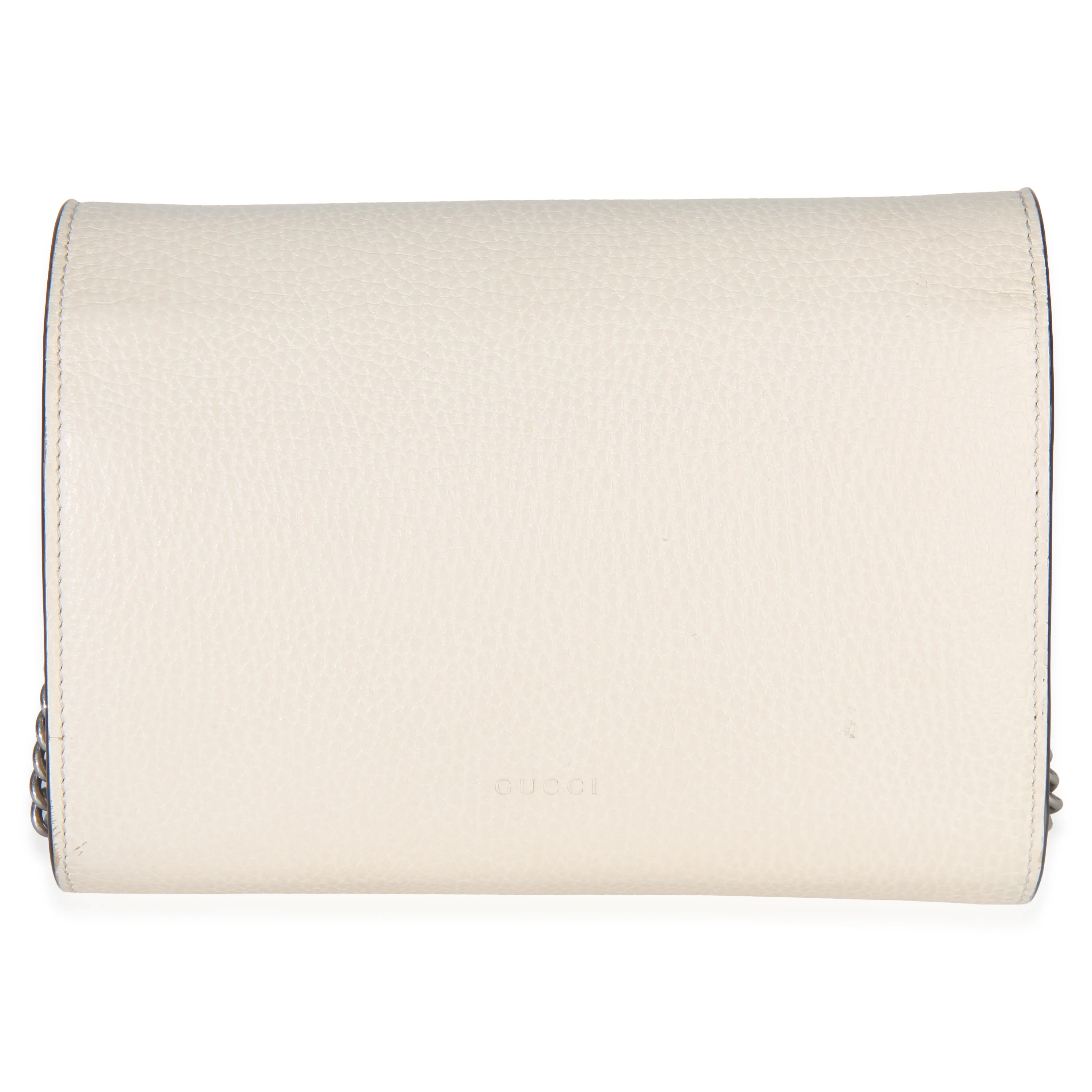 Mystic White Dollar Calfskin Mini Dionysus Chain Wallet - Image 4