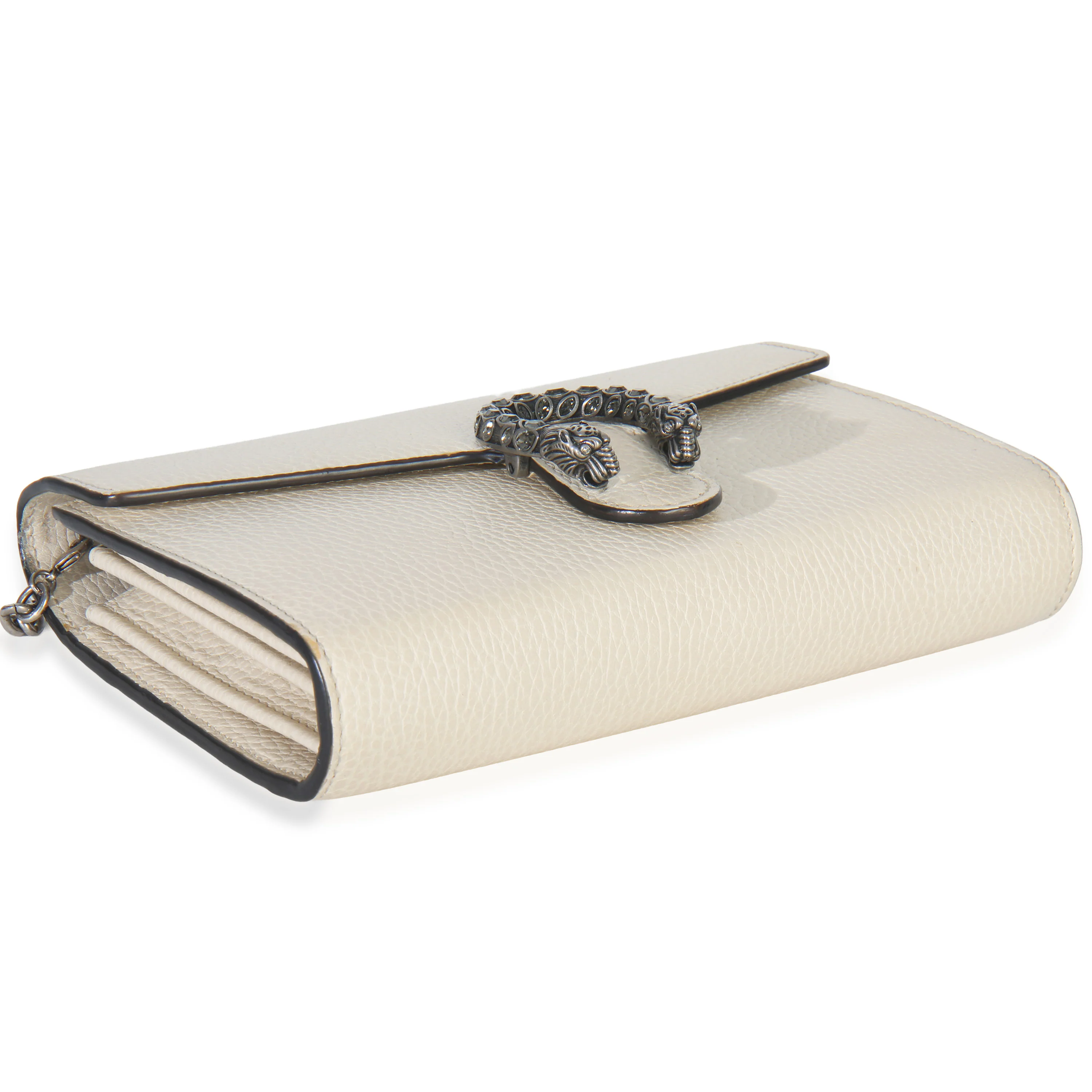Mystic White Dollar Calfskin Mini Dionysus Chain Wallet - Image 6
