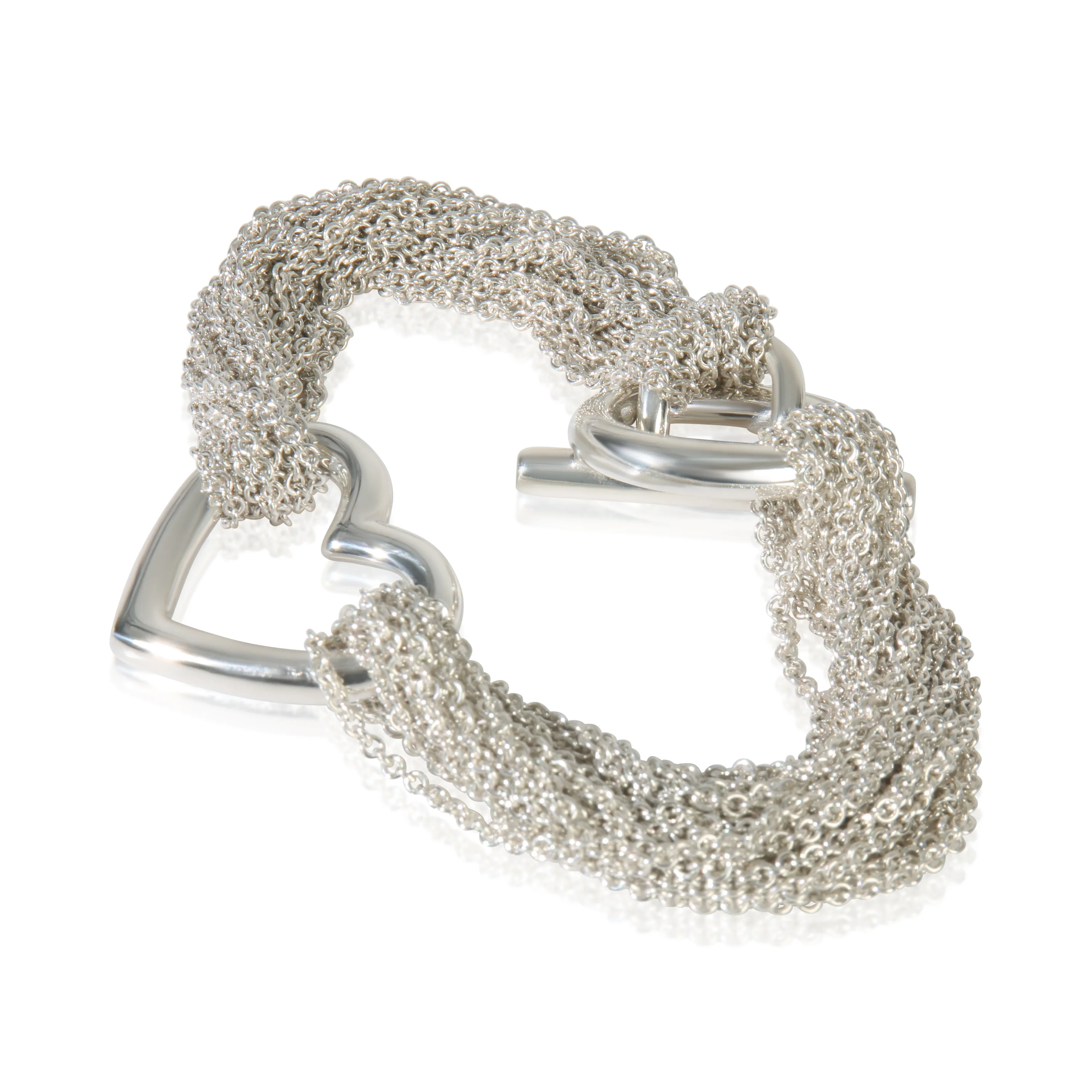 Sterling Silver Multi Strand Heart Bracelet - Image 2