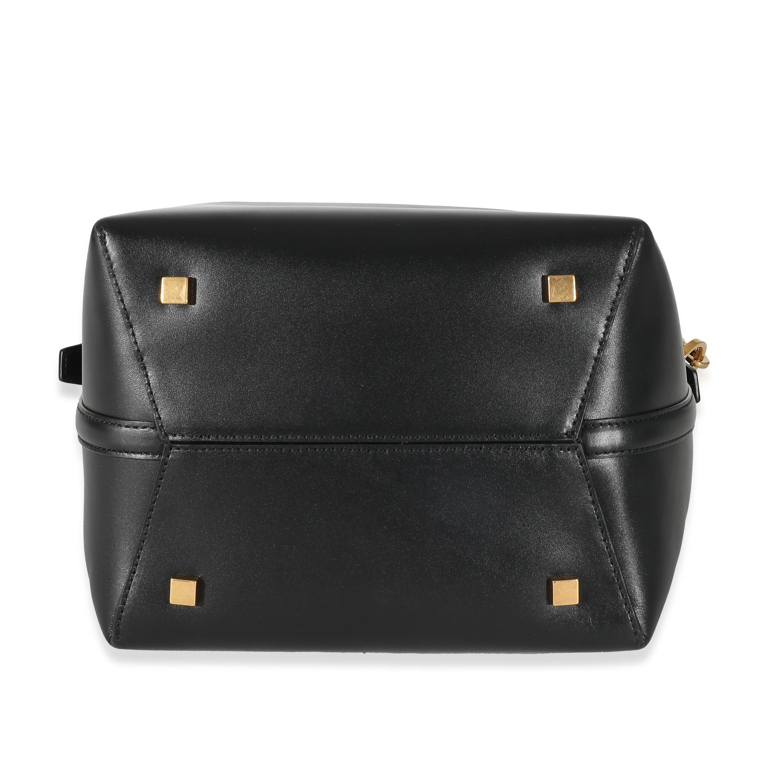 Black Shiny Calfskin Small Le 37 Bucket Bag - Image 6