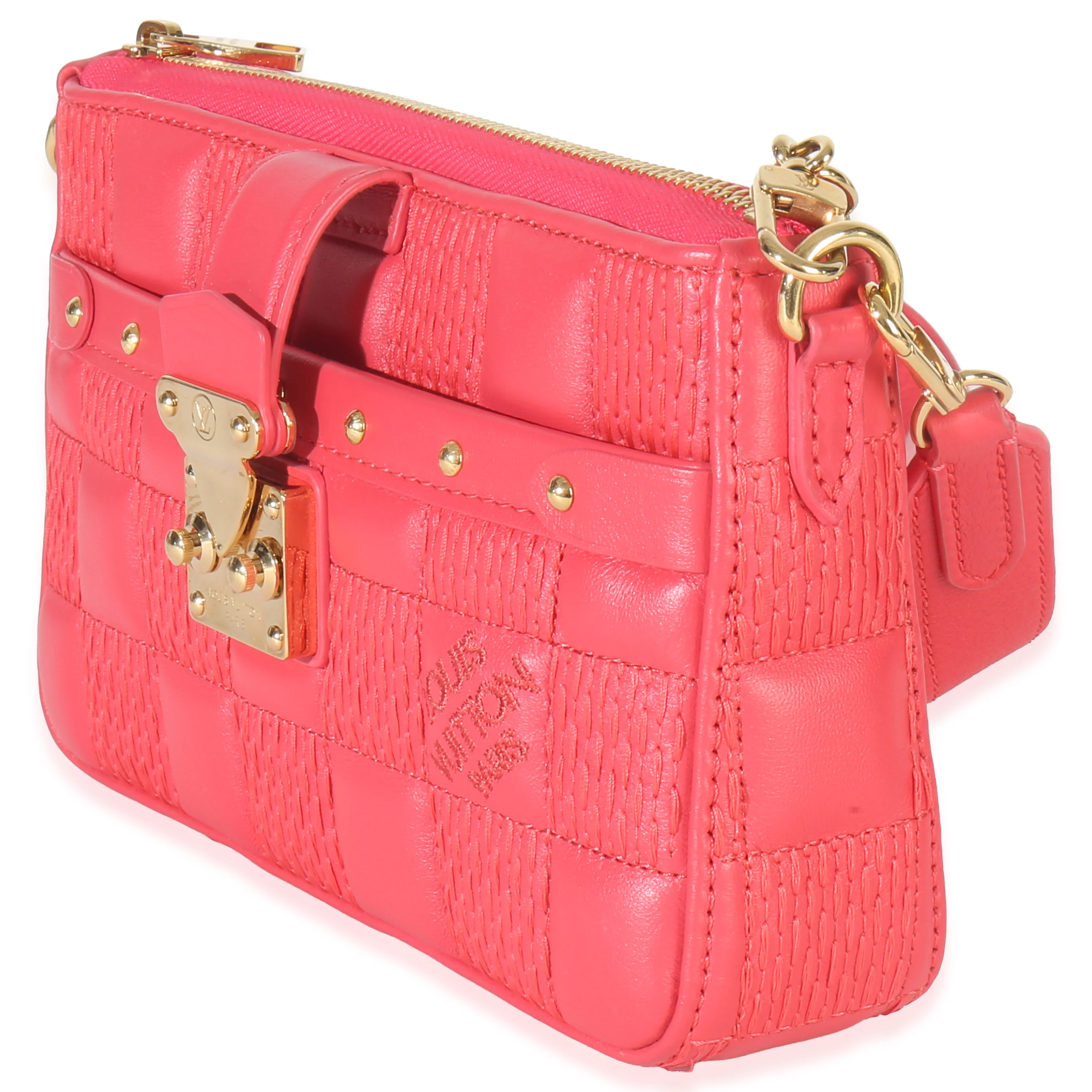 Rose Damier Quilted Lambskin Troca Pochette - Image 2