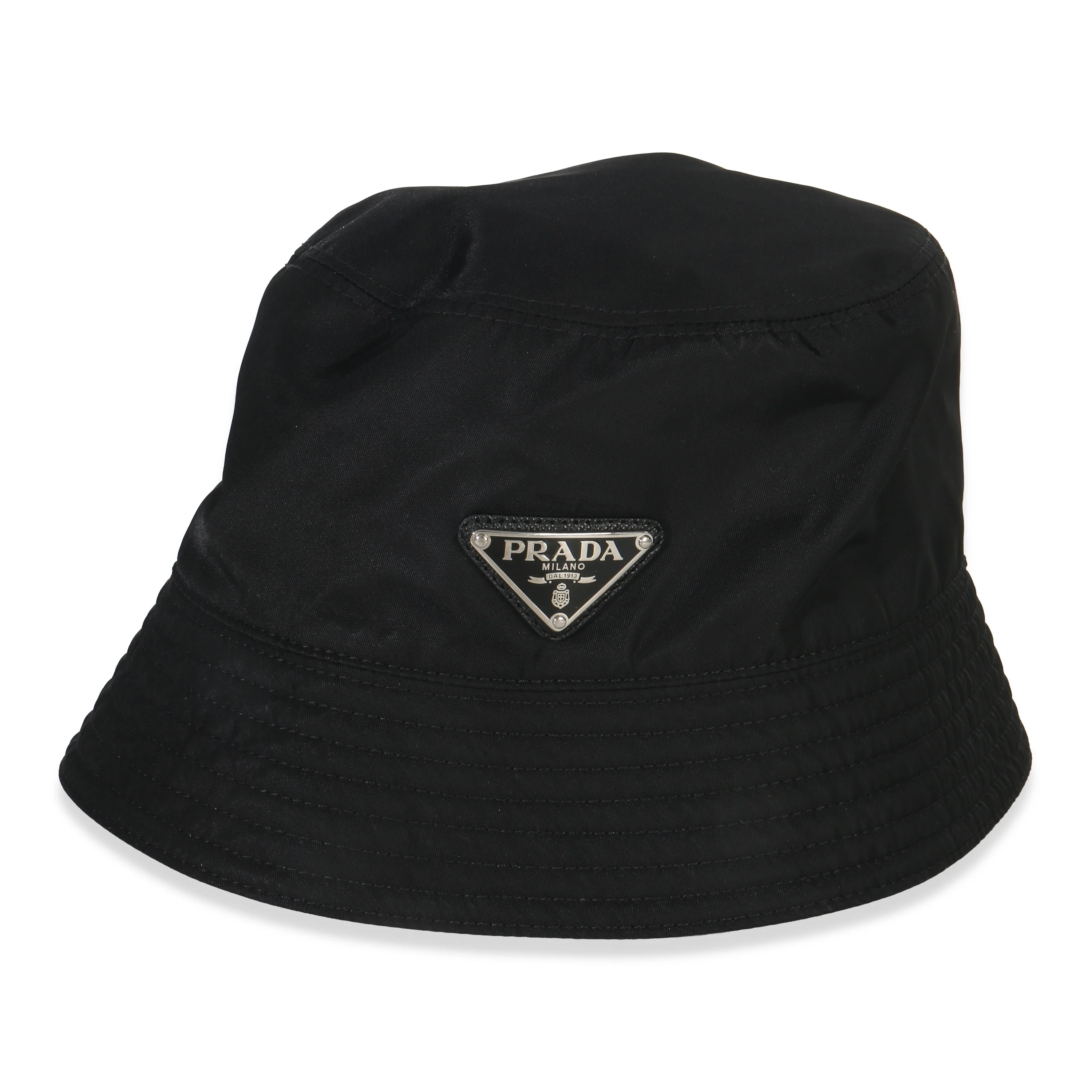 Black Re-Nylon Logo Bucket Hat S
