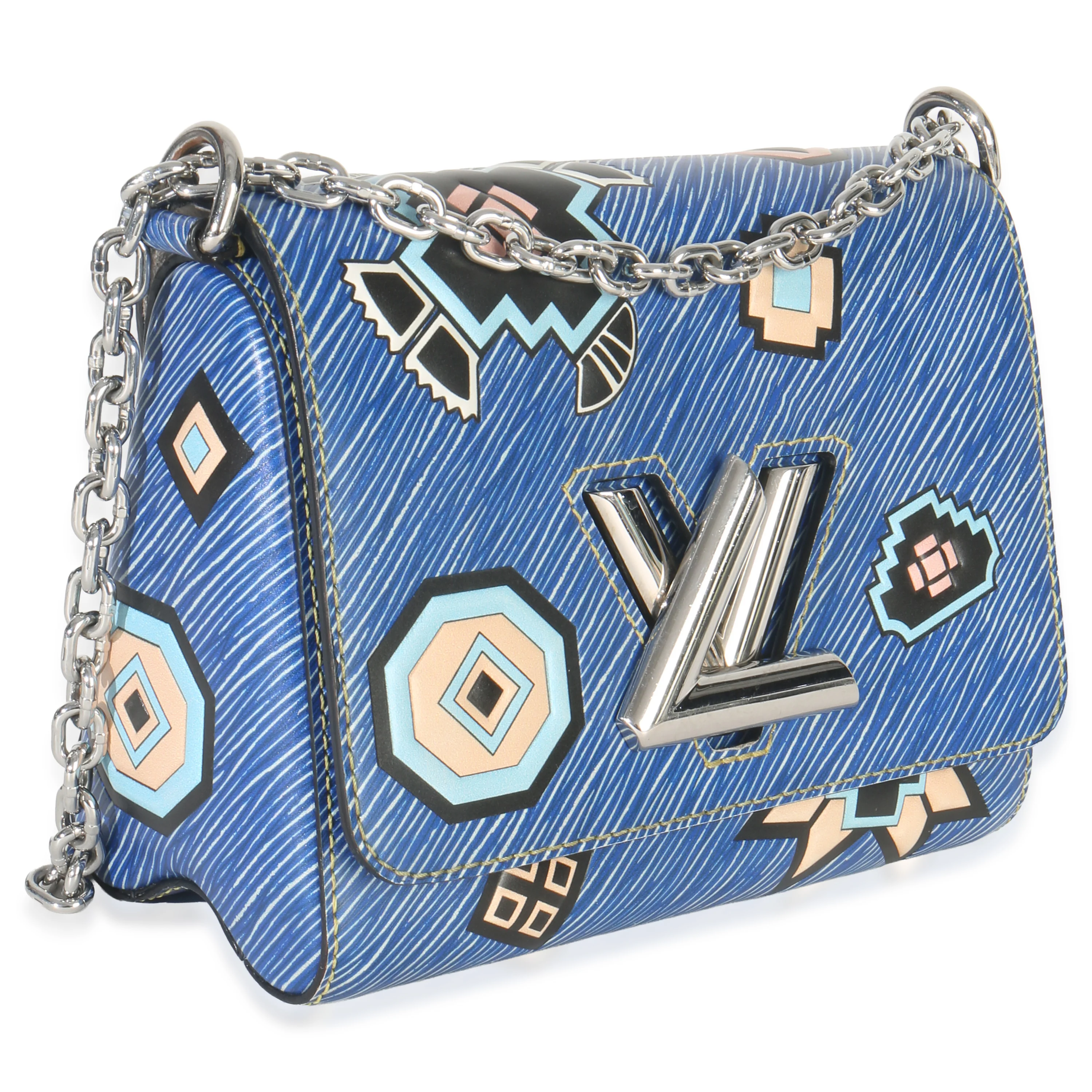 Blue Denim Aztec Epi Twist PM - Image 3