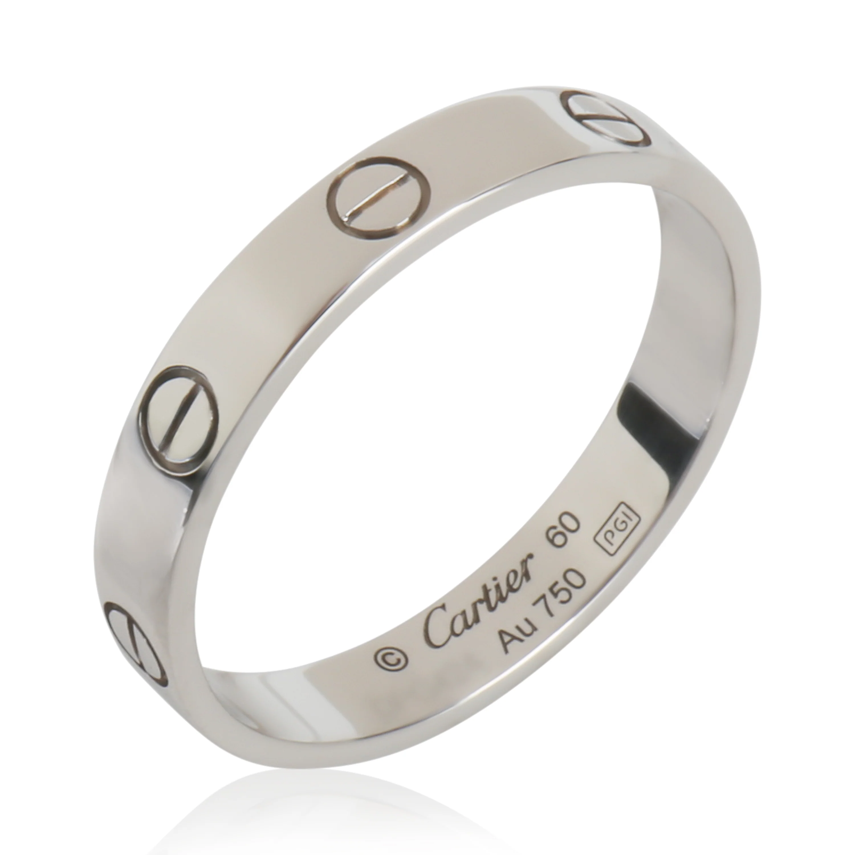 White Gold  Small Model Love Ring - Image 4