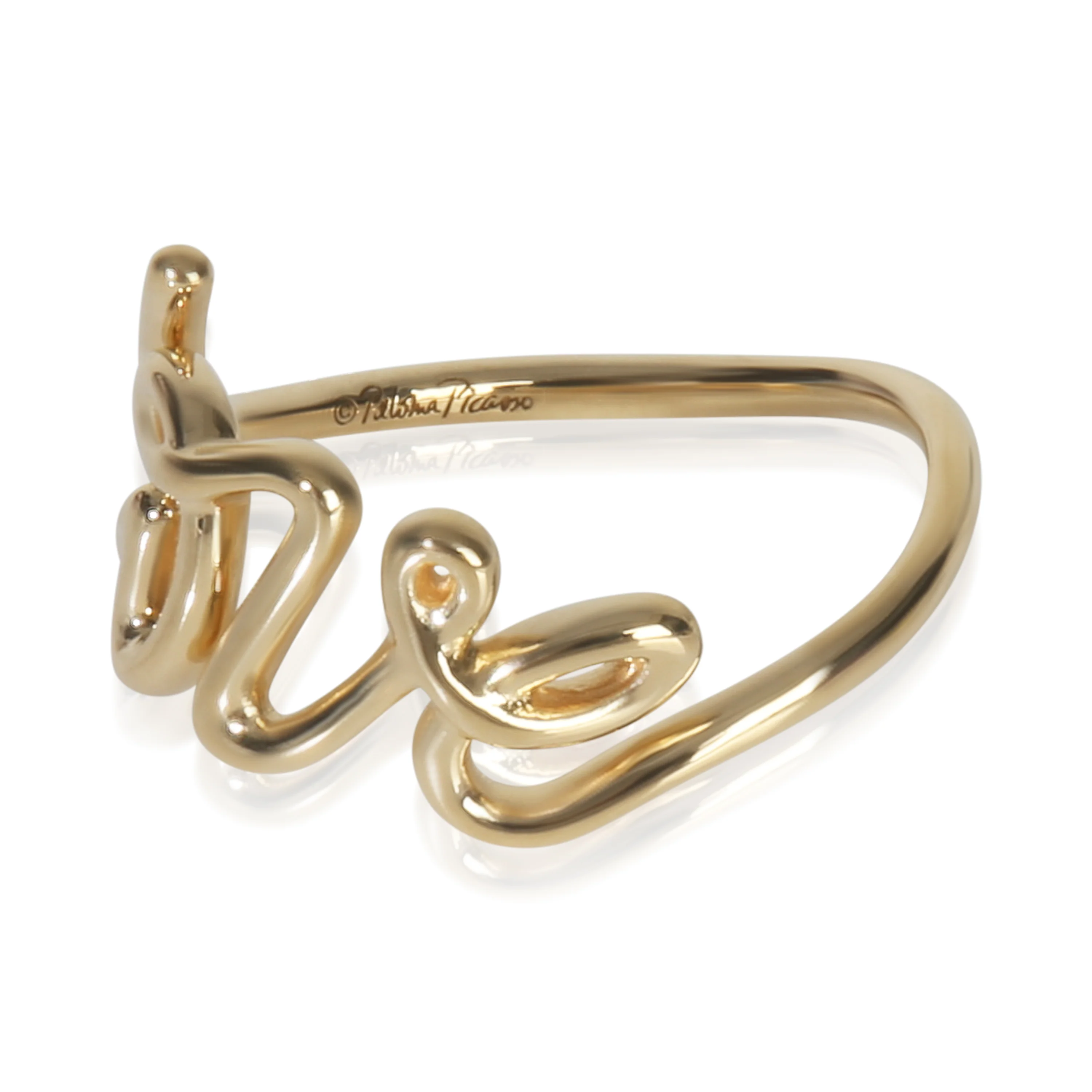 Yellow Gold Paloma Picasso Small Grafitti Love Ring - Image 2