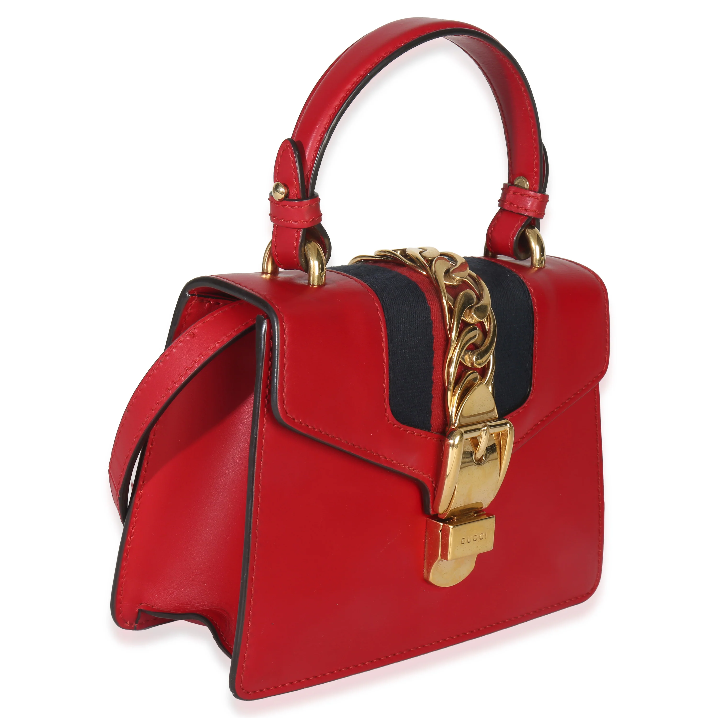 Red Calfskin Mini Sylvie Top Handle - Image 3