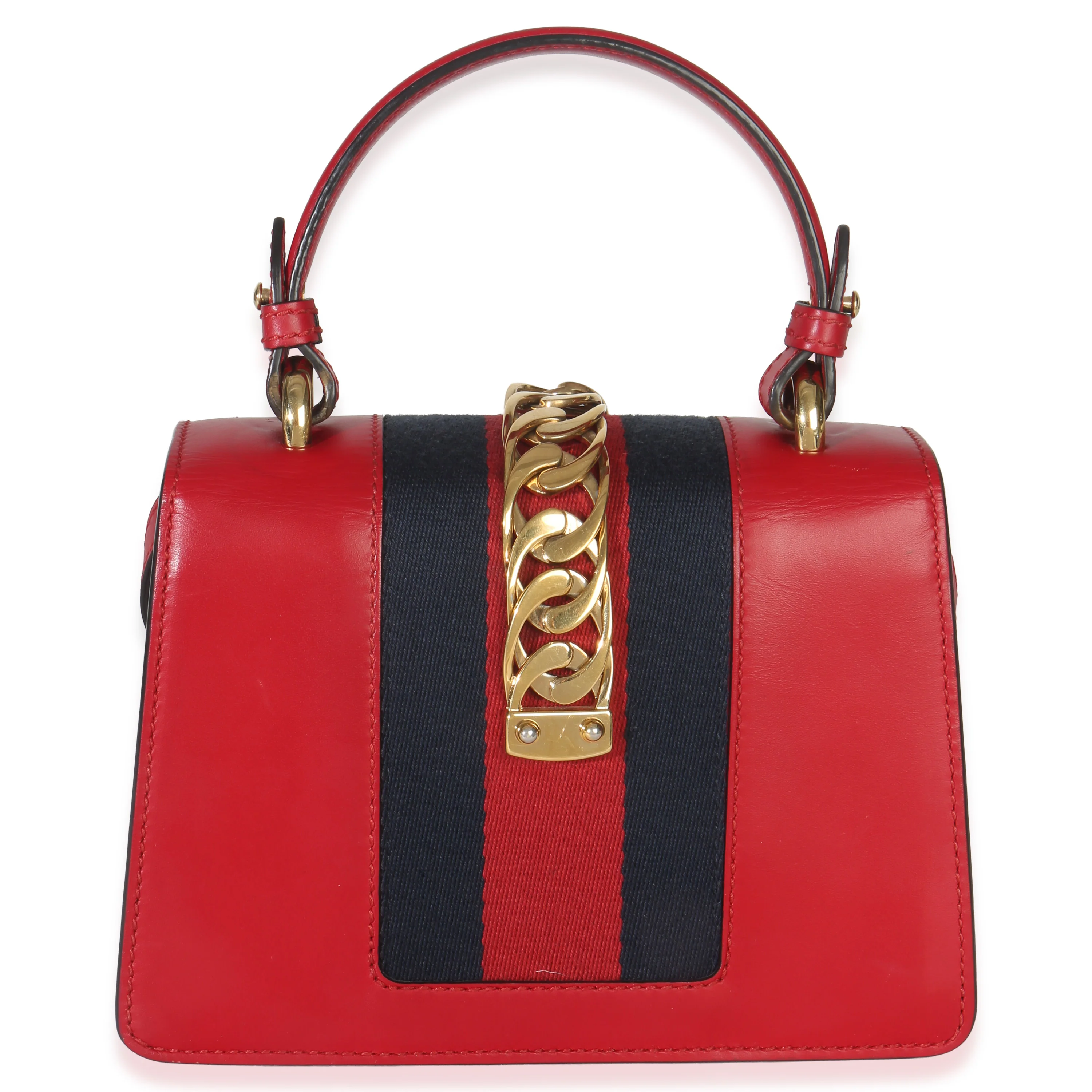 Red Calfskin Mini Sylvie Top Handle - Image 4