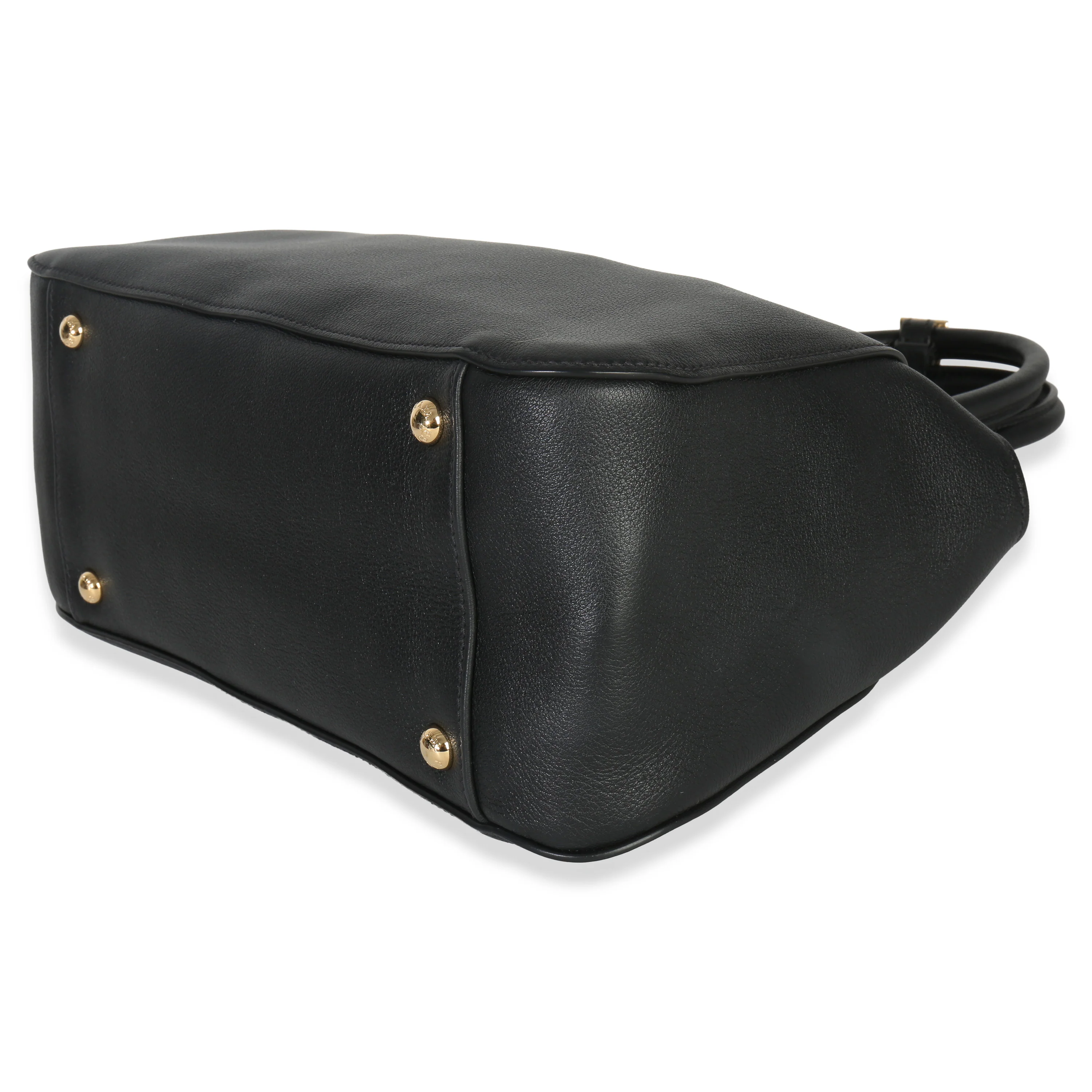 Black Soft Grain Calfskin Medium Tote - Image 7
