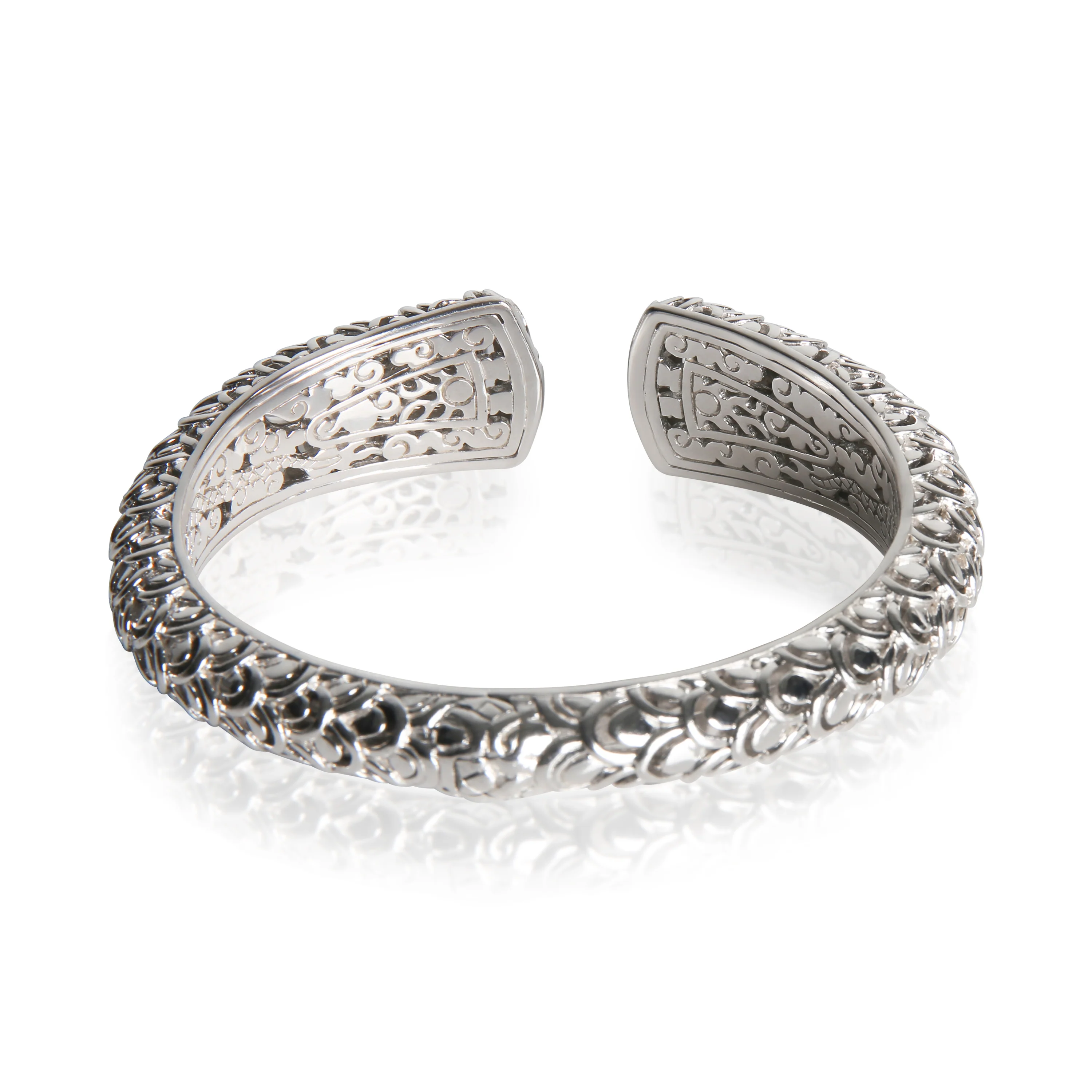 Sterling Silver Diamond Naga Cuff Bracelet - Image 3