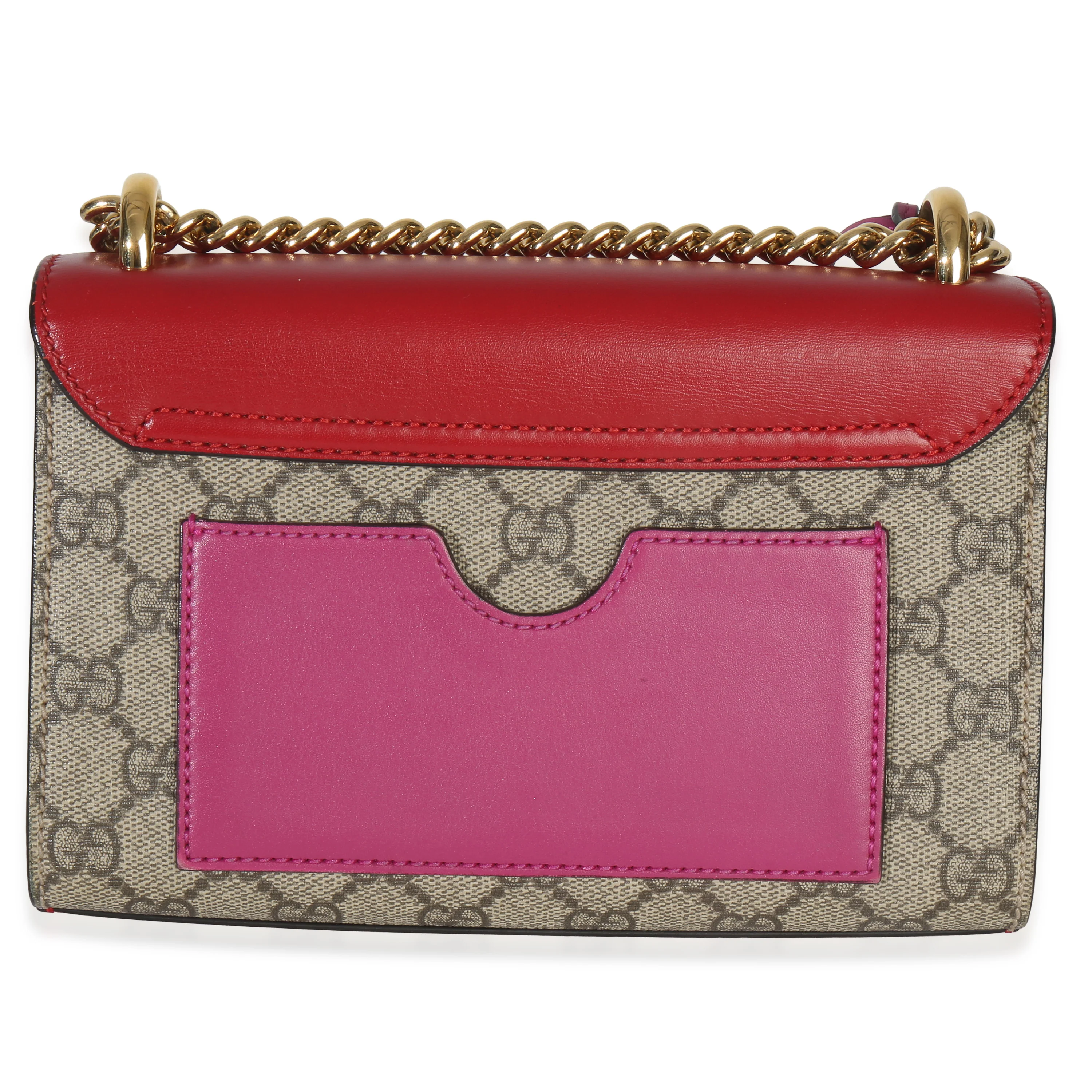 Red GG Supreme Canvas Small Padlock Shoulder Bag - Image 4