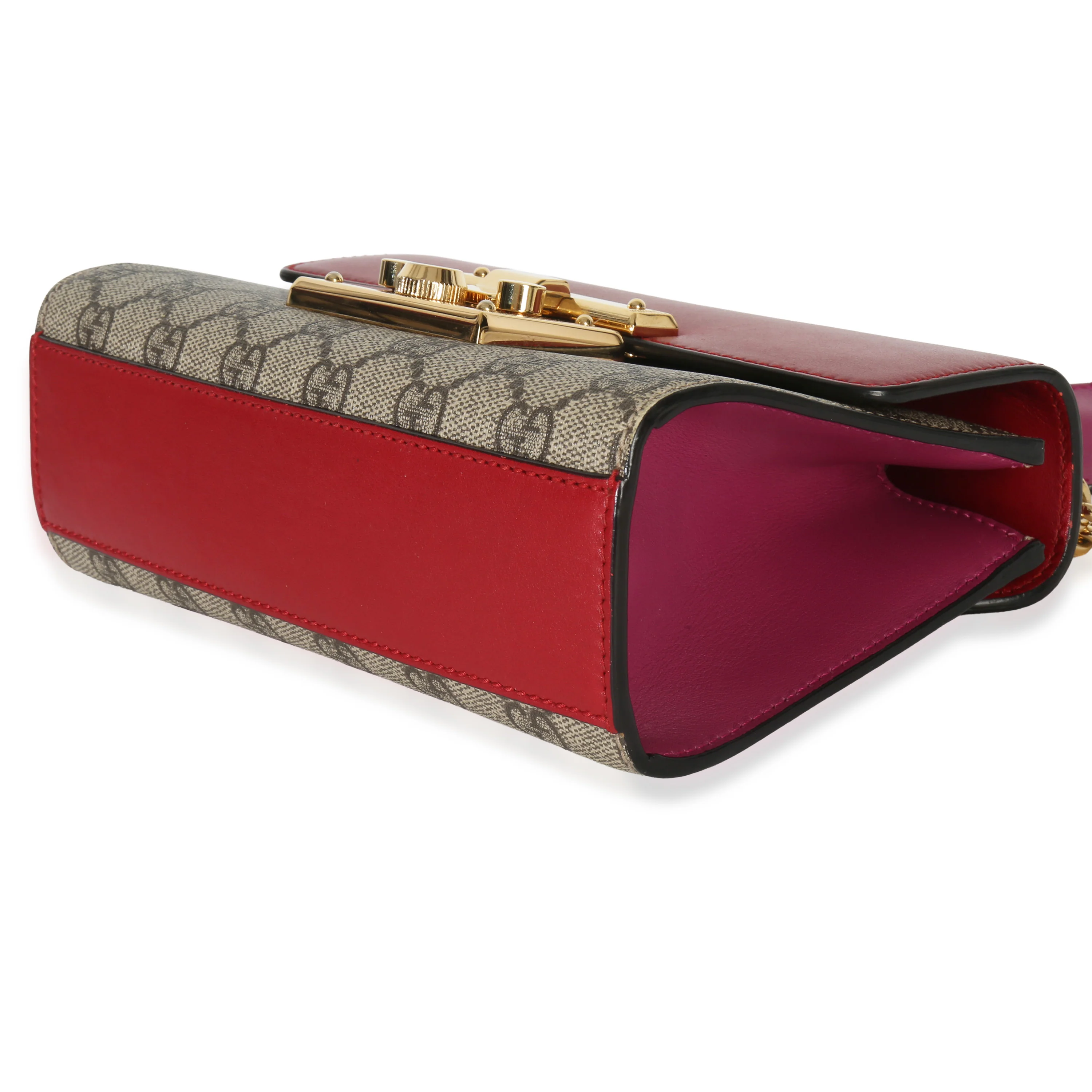 Red GG Supreme Canvas Small Padlock Shoulder Bag - Image 7