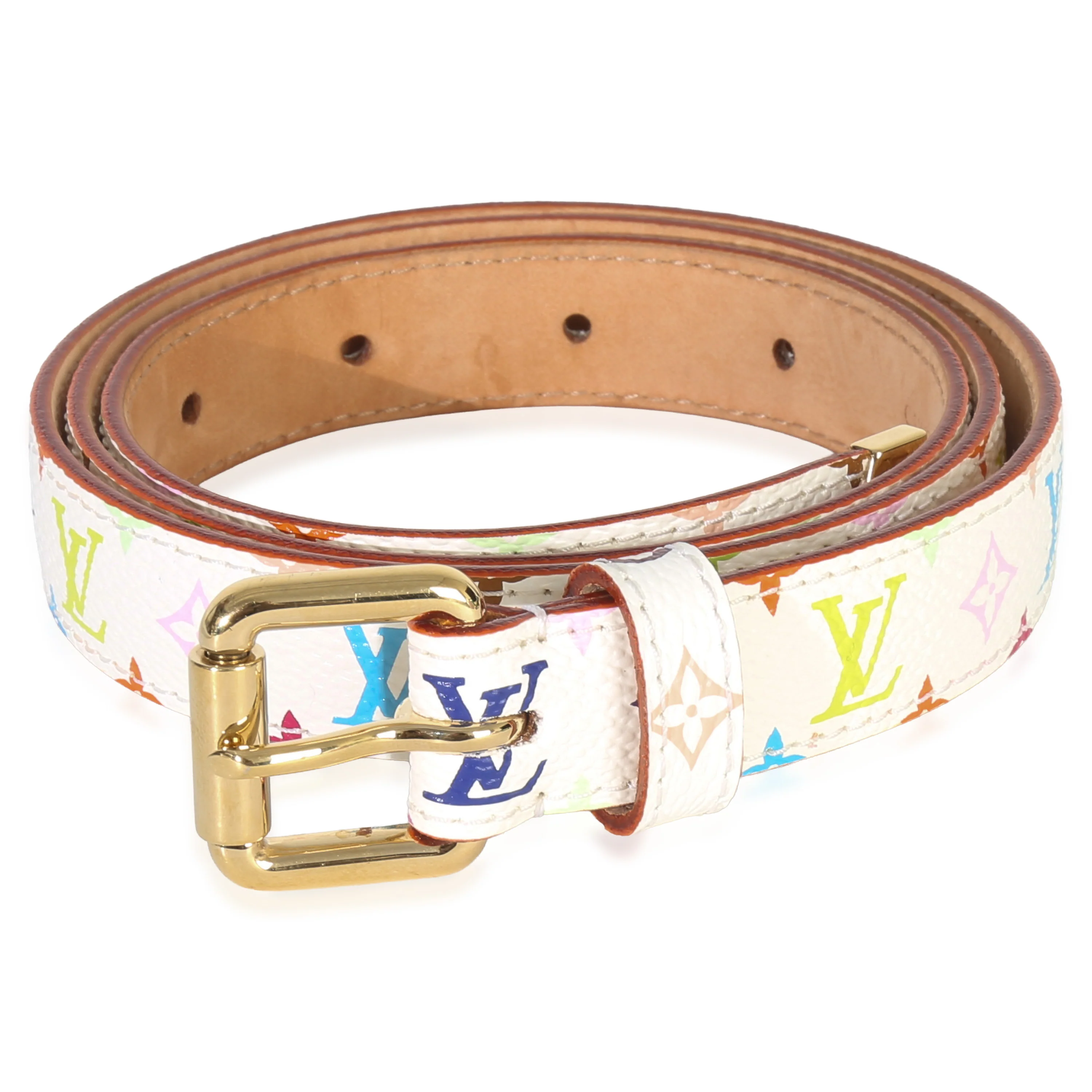 White Multicolore Monogram 30mm Belt 80/32