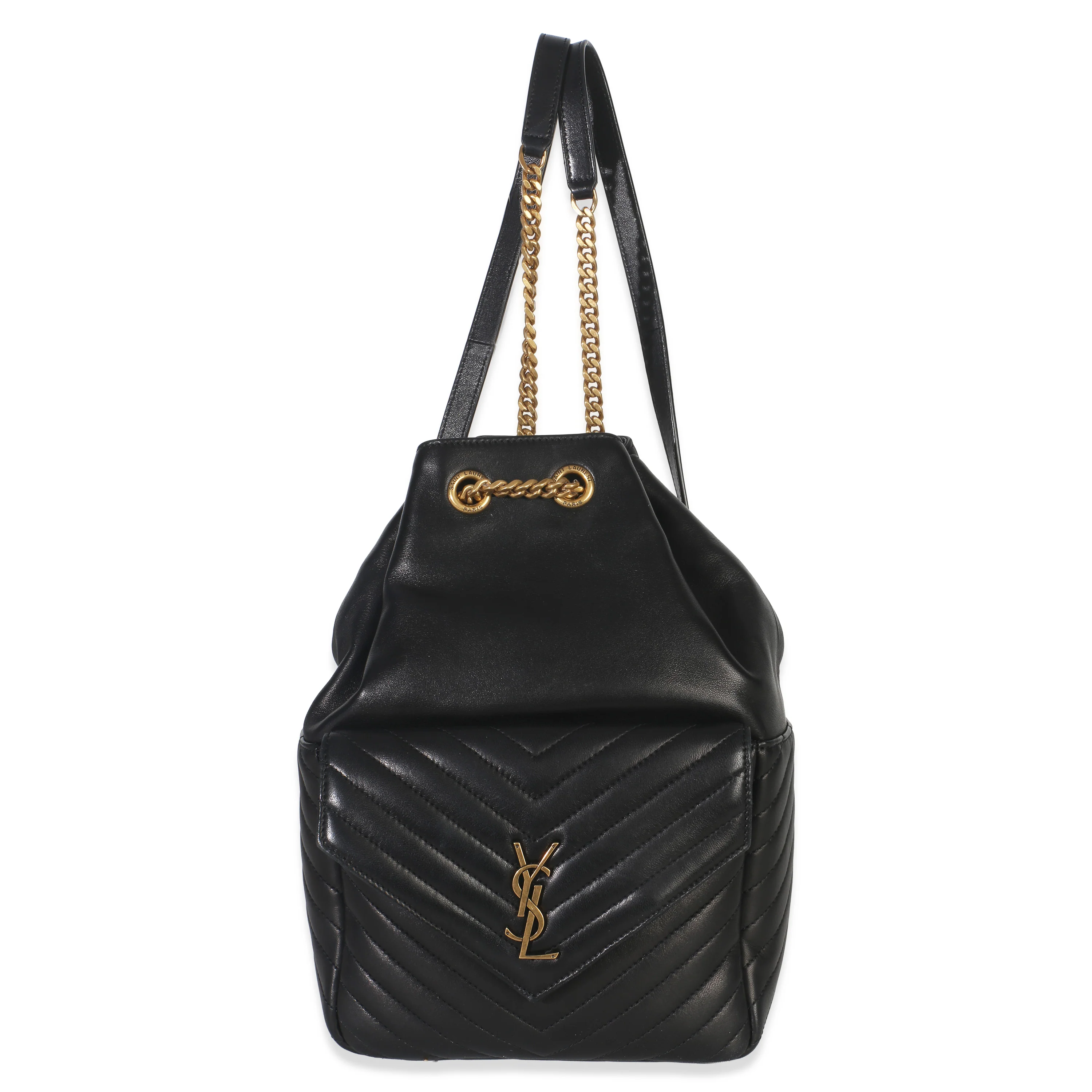 Black Matelasse Lambskin Monogram Joe Backpack
