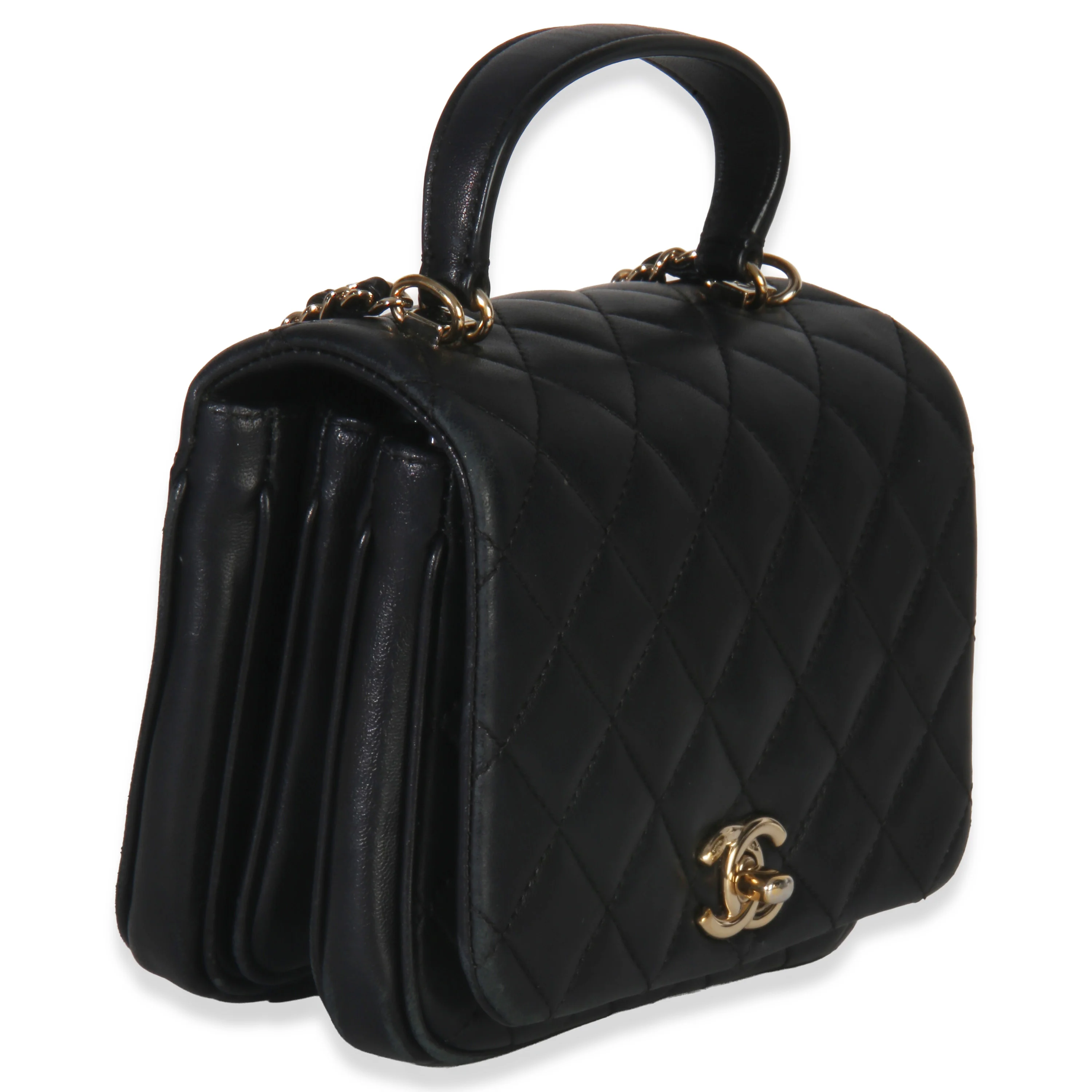 Black Quilted Lambskin Mini Citizen Chic Flap Bag - Image 3