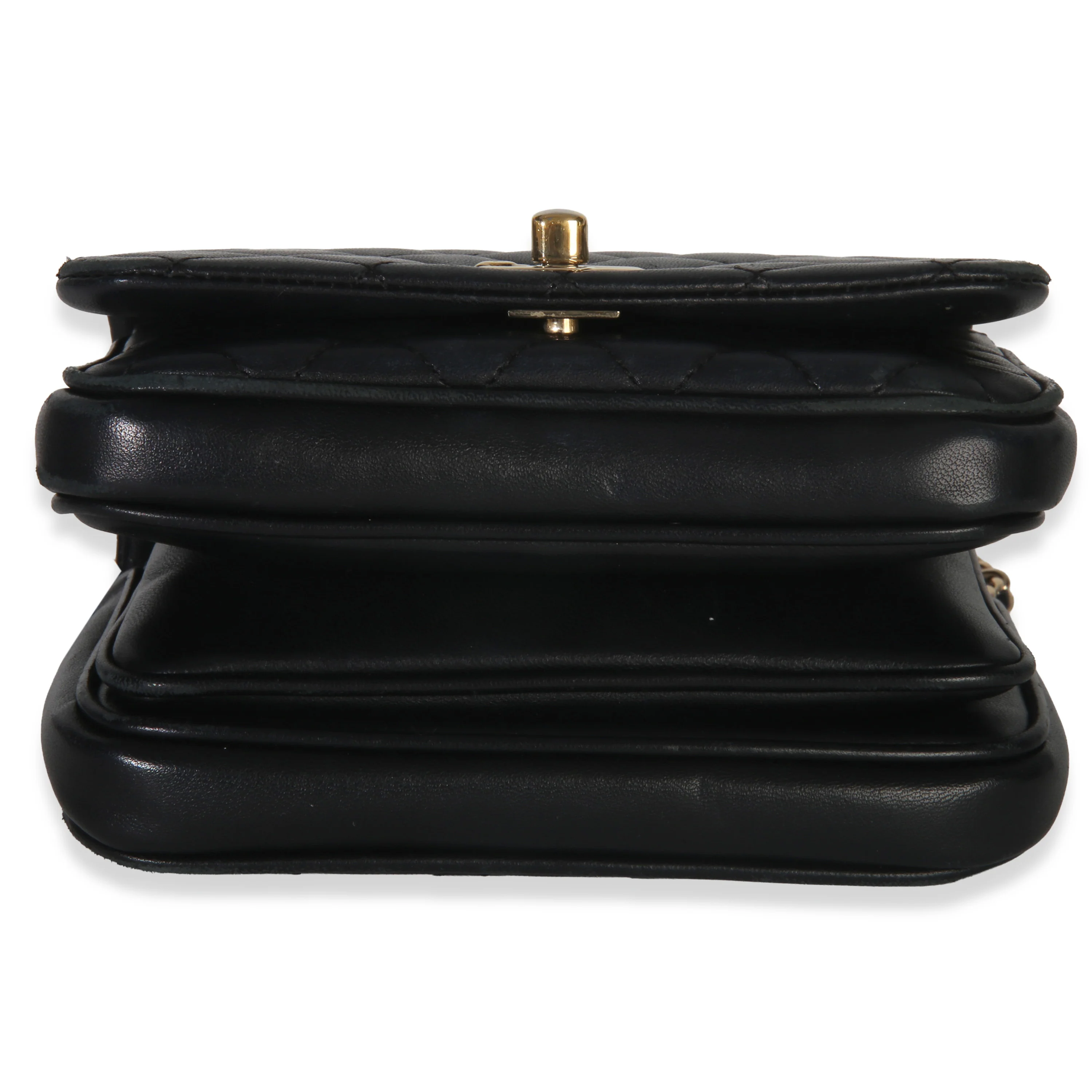 Black Quilted Lambskin Mini Citizen Chic Flap Bag - Image 5