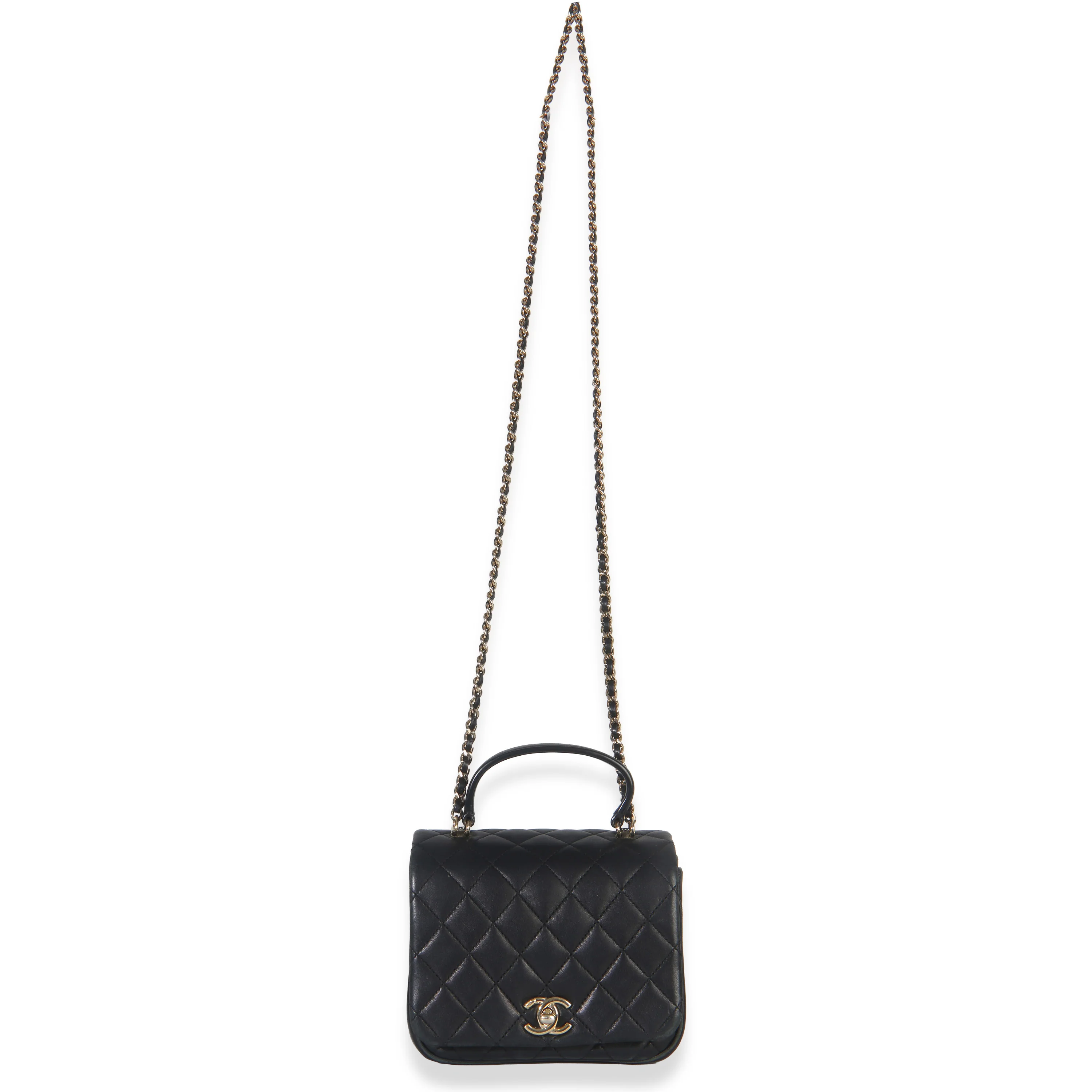 Black Quilted Lambskin Mini Citizen Chic Flap Bag - Image 8