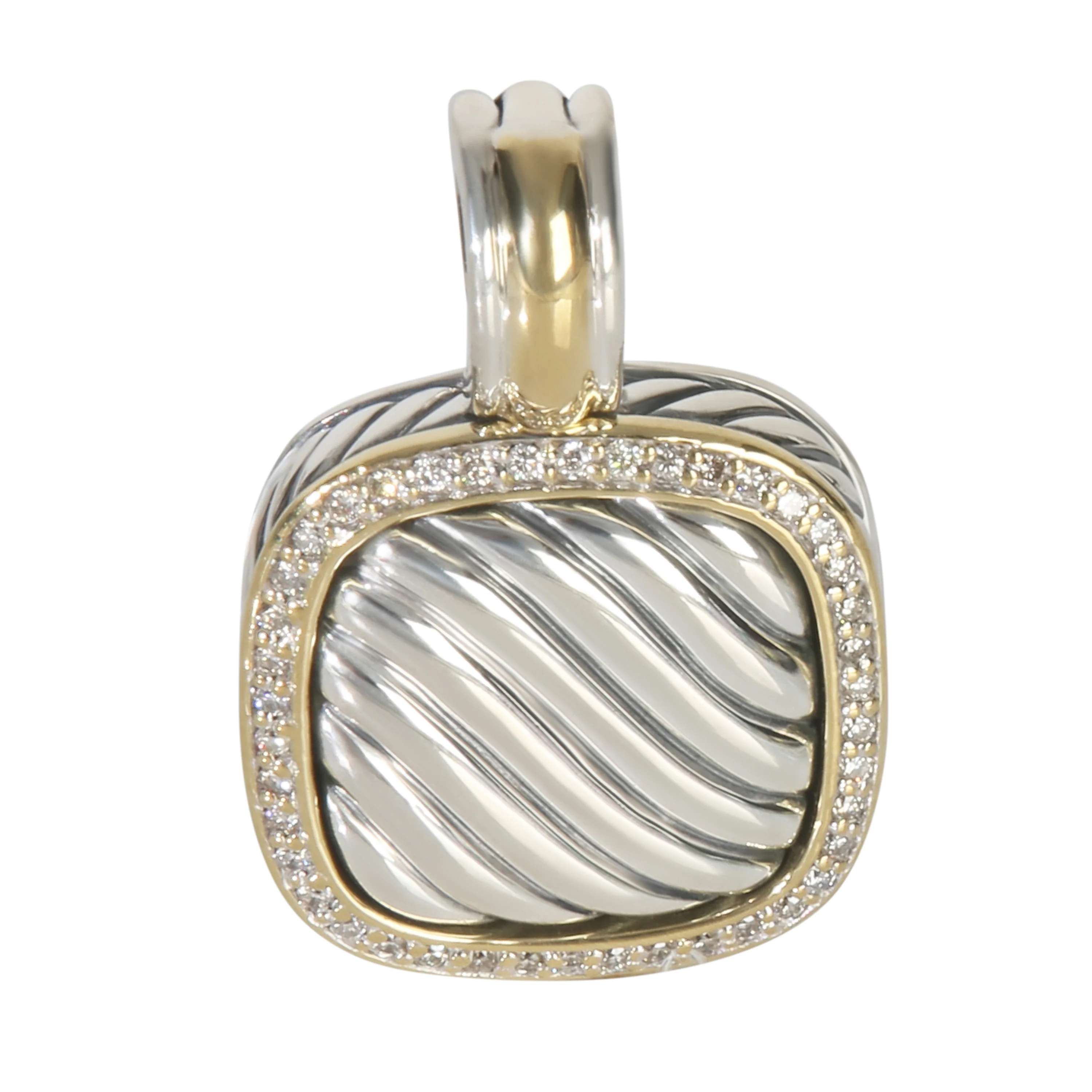 Yellow Gold & Sterling Silver Diamond Thoroughbred Pendant