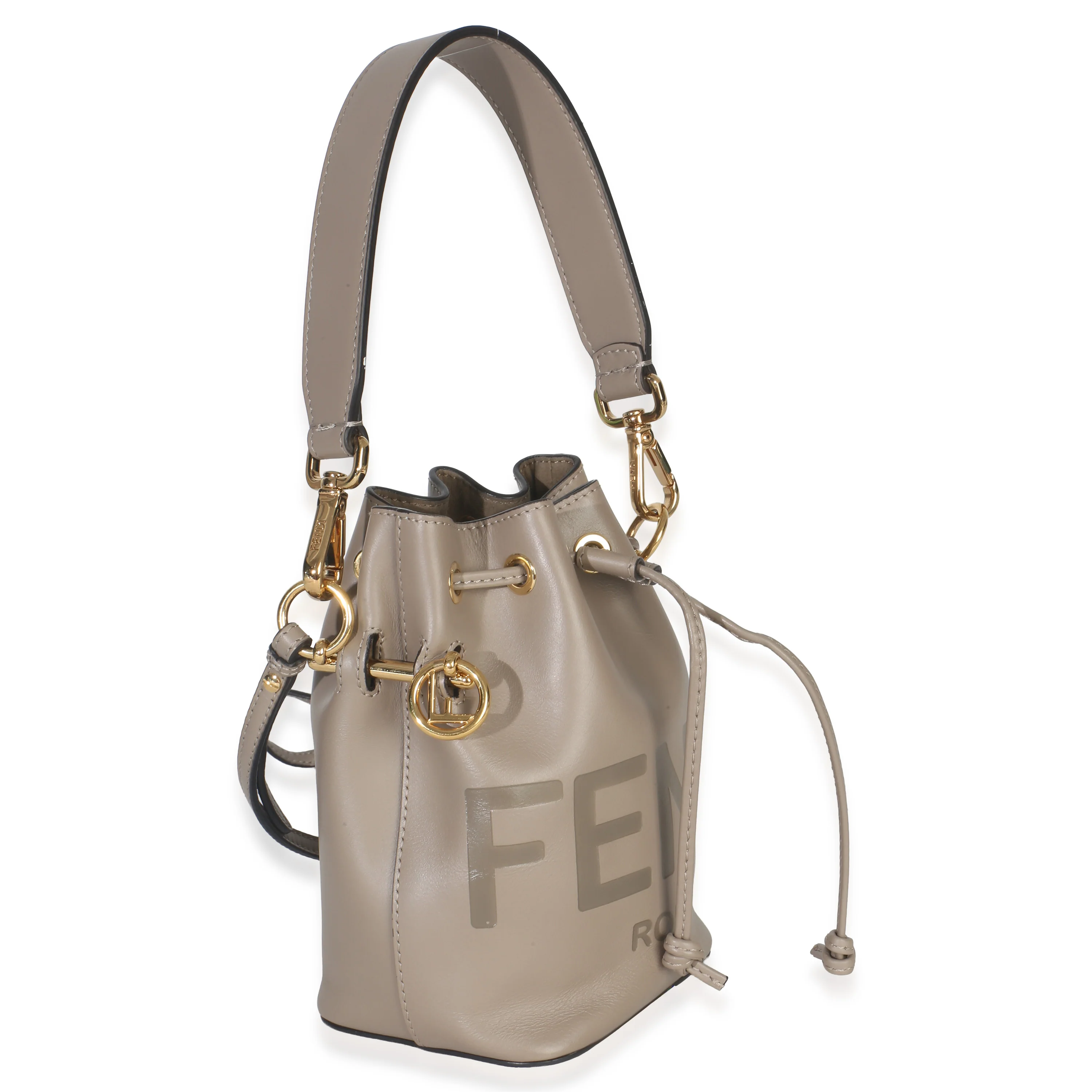 Tortora Vitello Cruise F is Fendi Mini Mon Tresor Bucket Bag - Image 3
