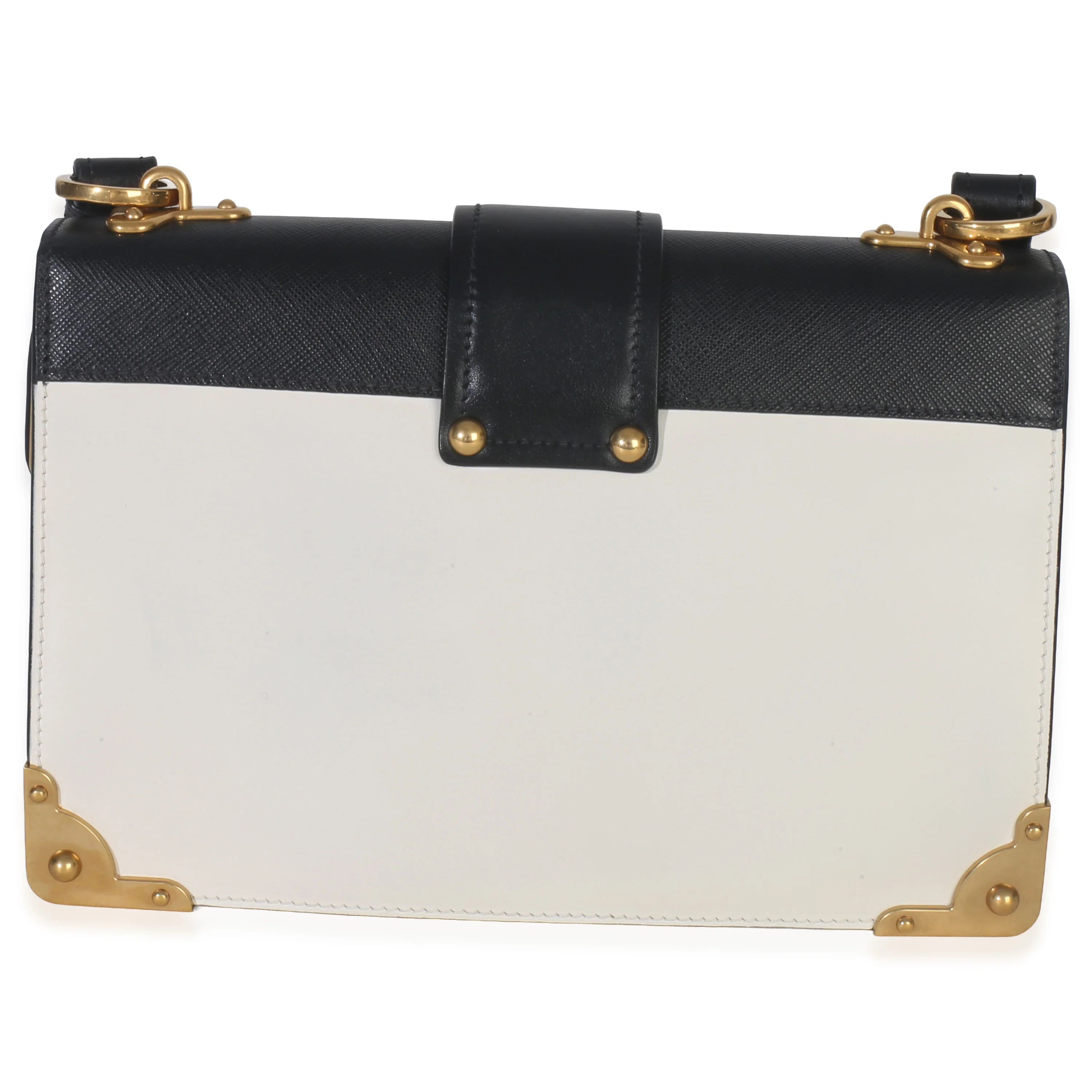White Black City Calf Saffiano Cahier Bag - Image 4