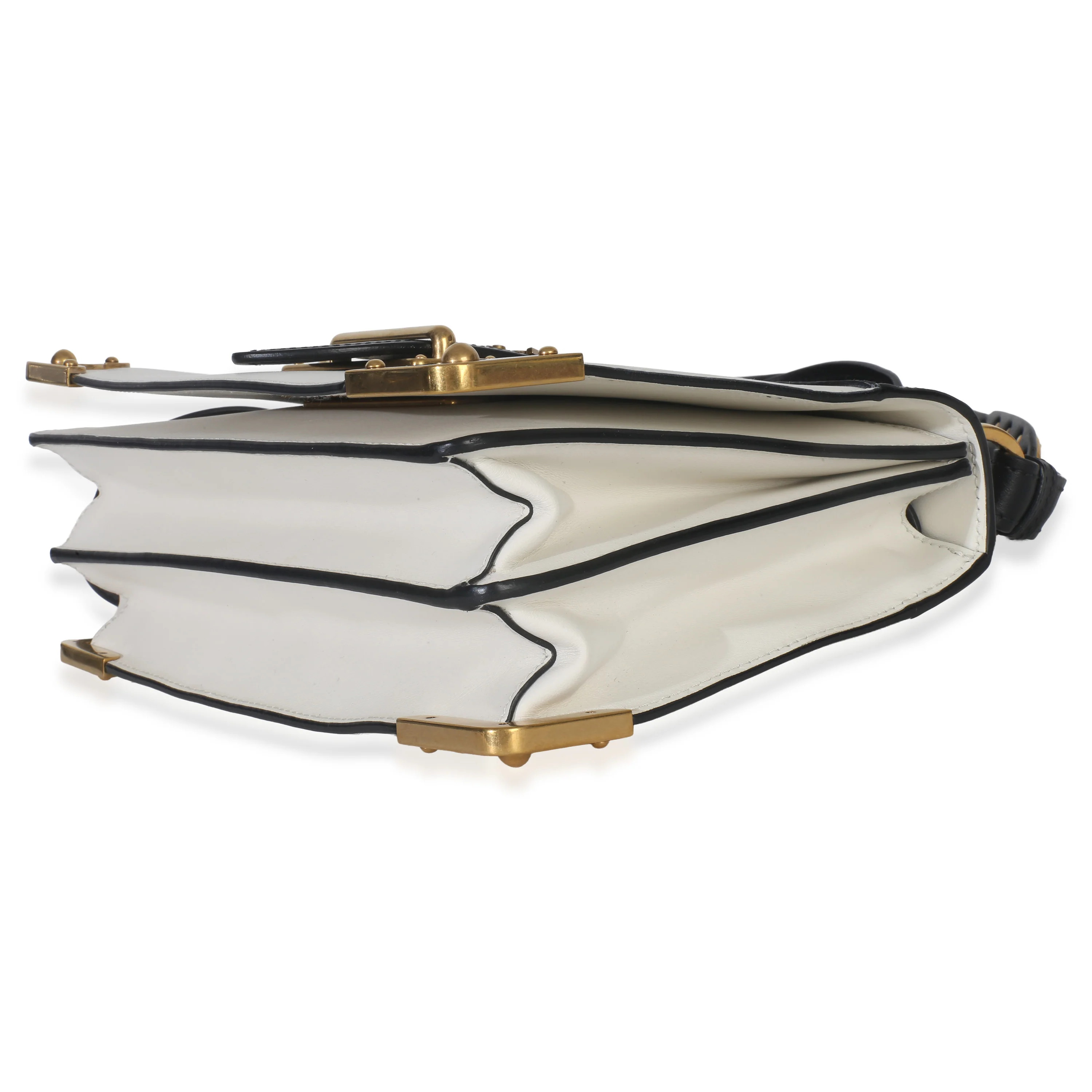 White Black City Calf Saffiano Cahier Bag - Image 7
