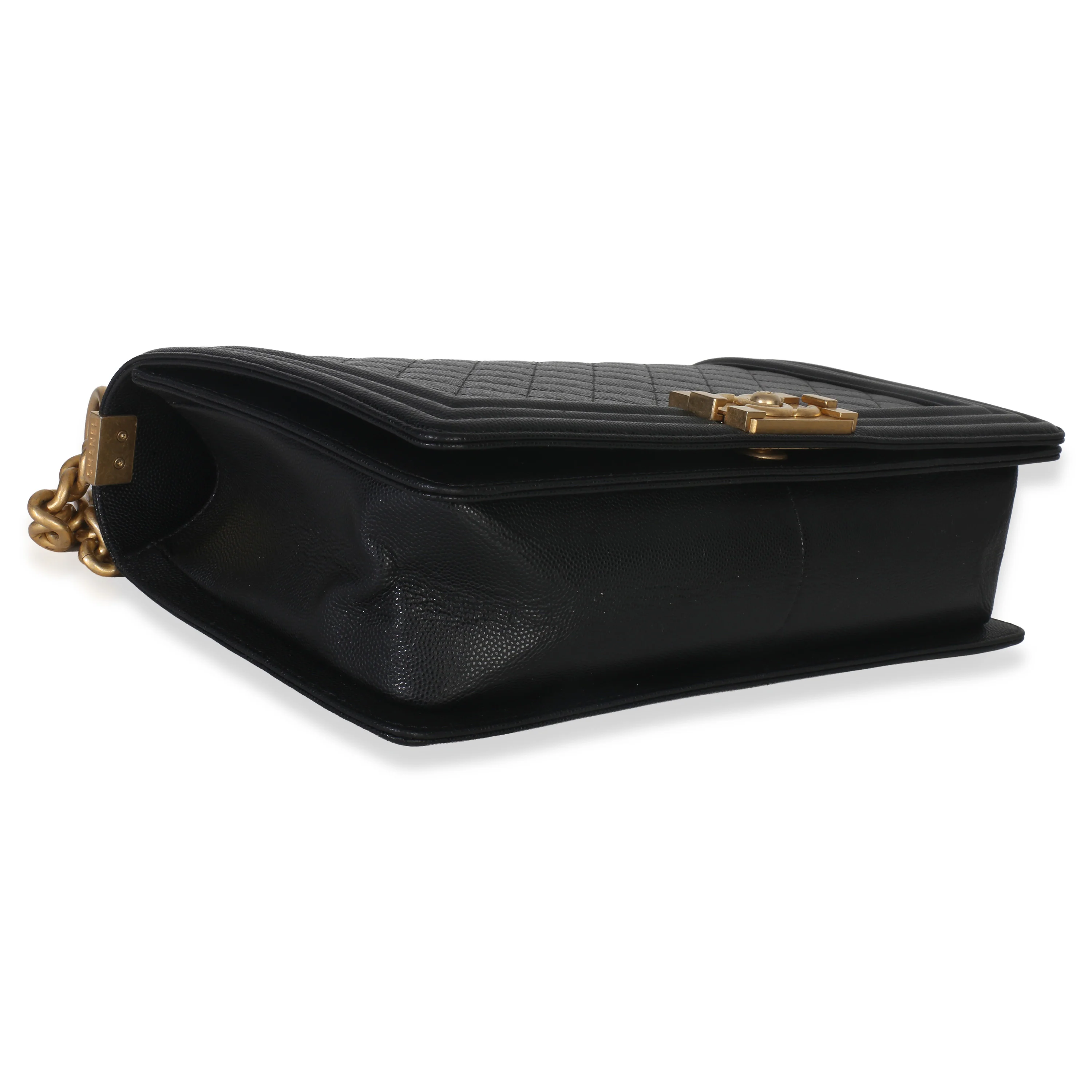 Black Quilted New Medium Boy Handbag - Image 6