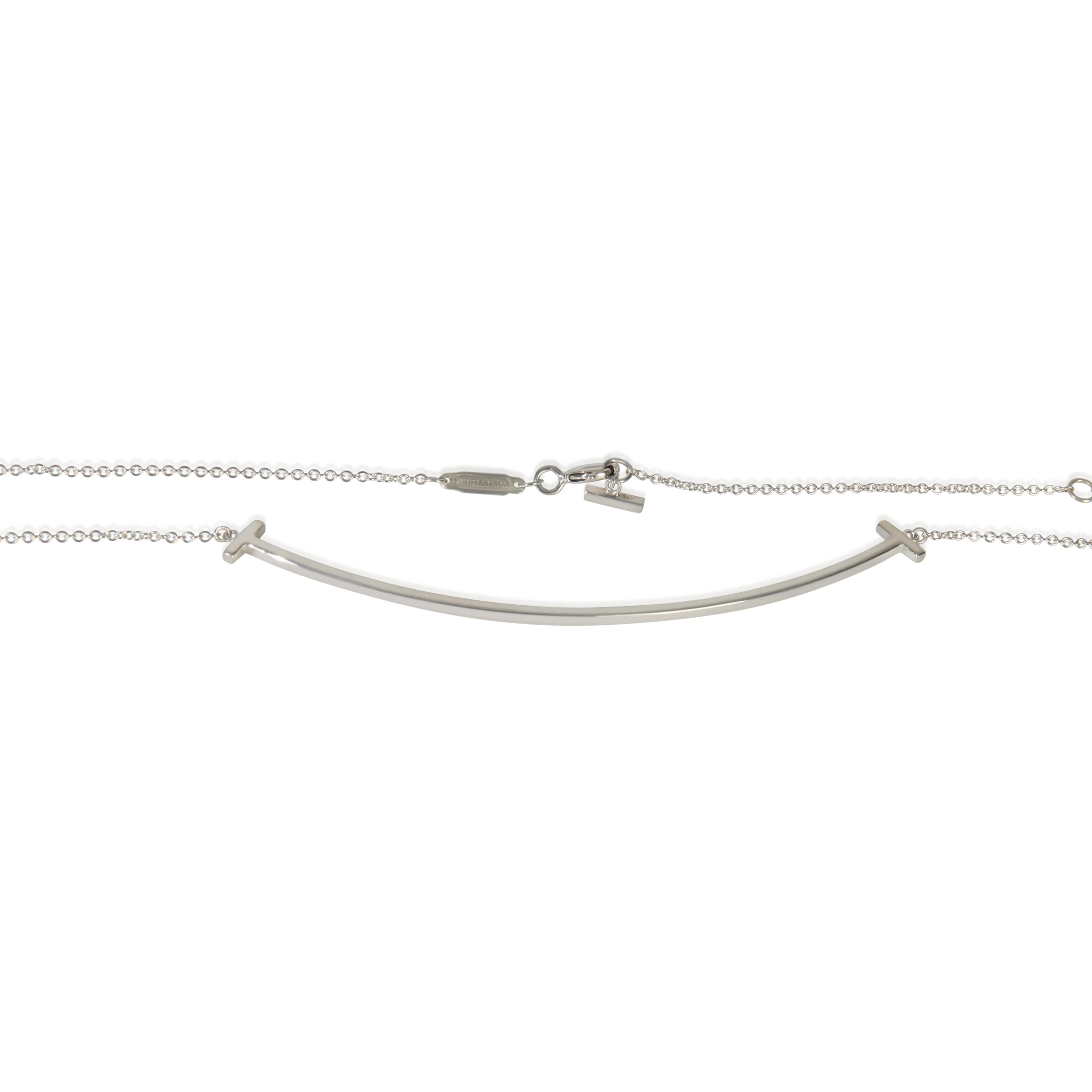 Sterling Silver  Tiffany T Smile Necklace - Image 2