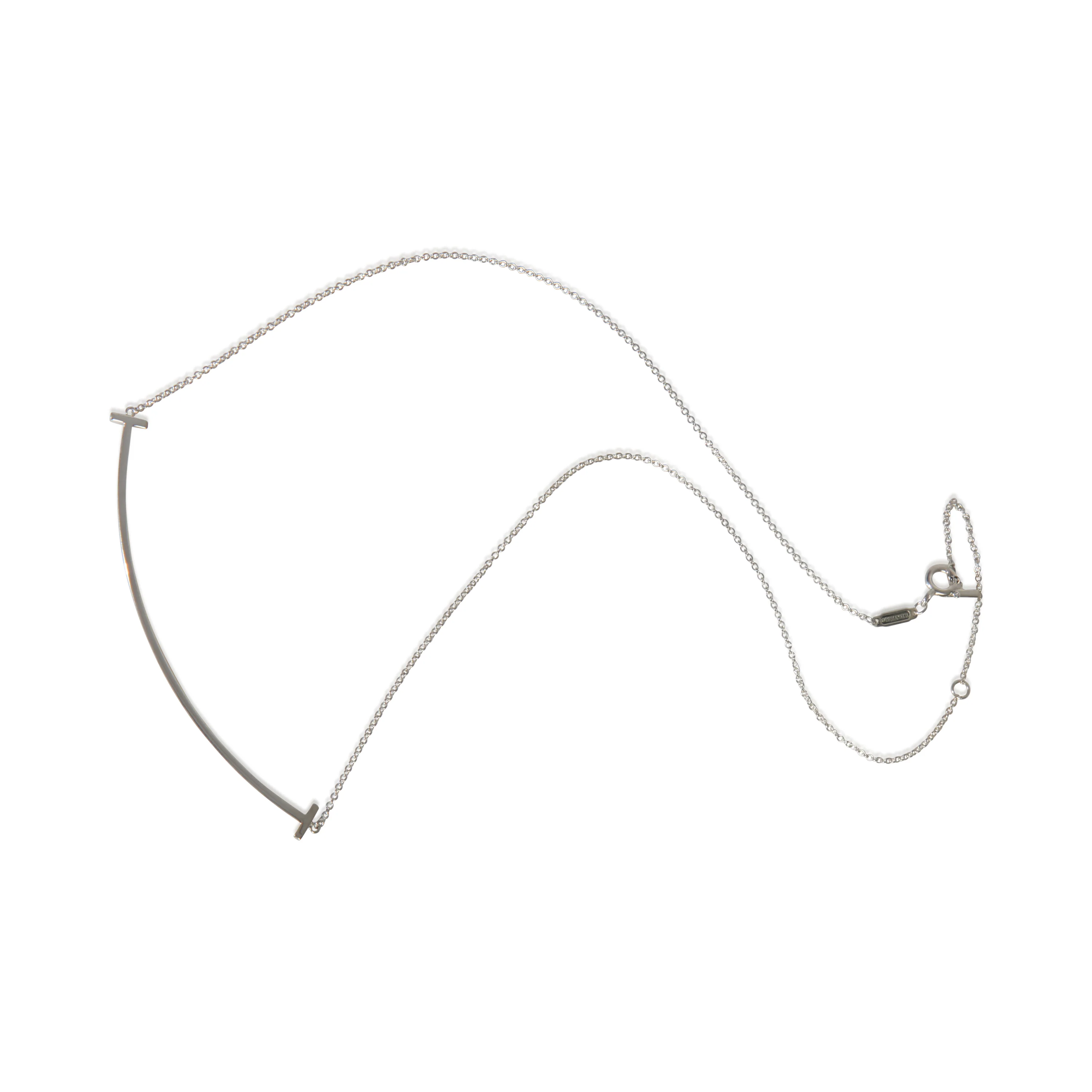 Sterling Silver  Tiffany T Smile Necklace - Image 3