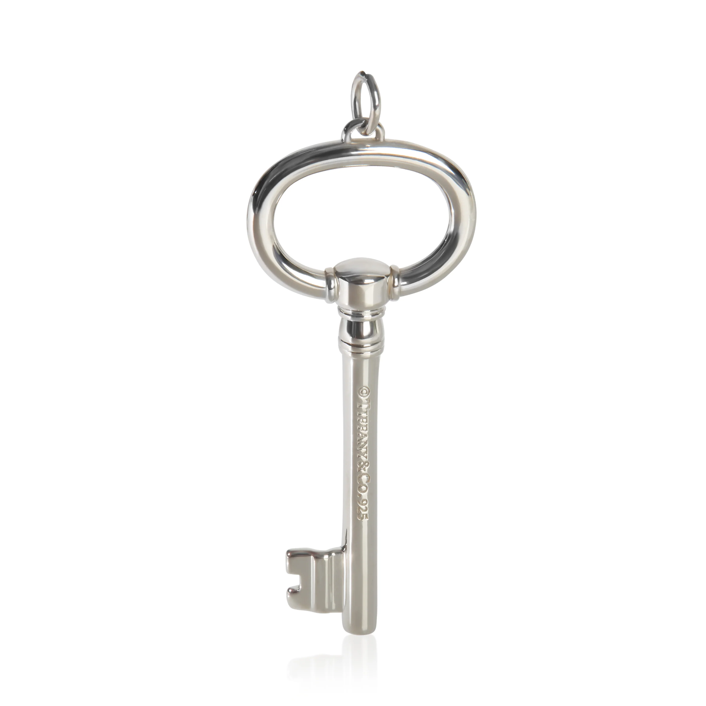 Sterling Silver  Large Oval Key Pendant - Image 3