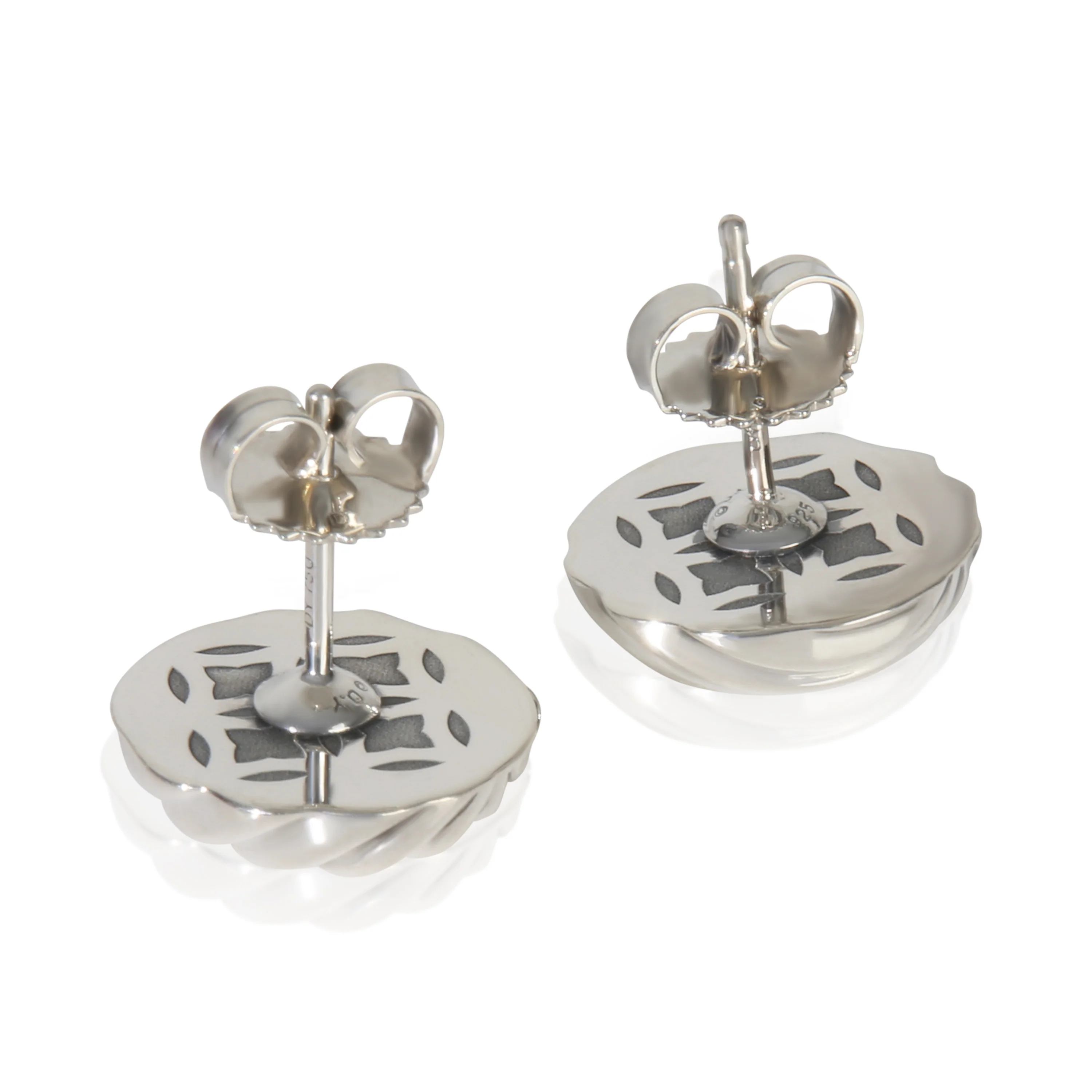 Sterling Silver  Sculpted Cable Earrings - Image 3