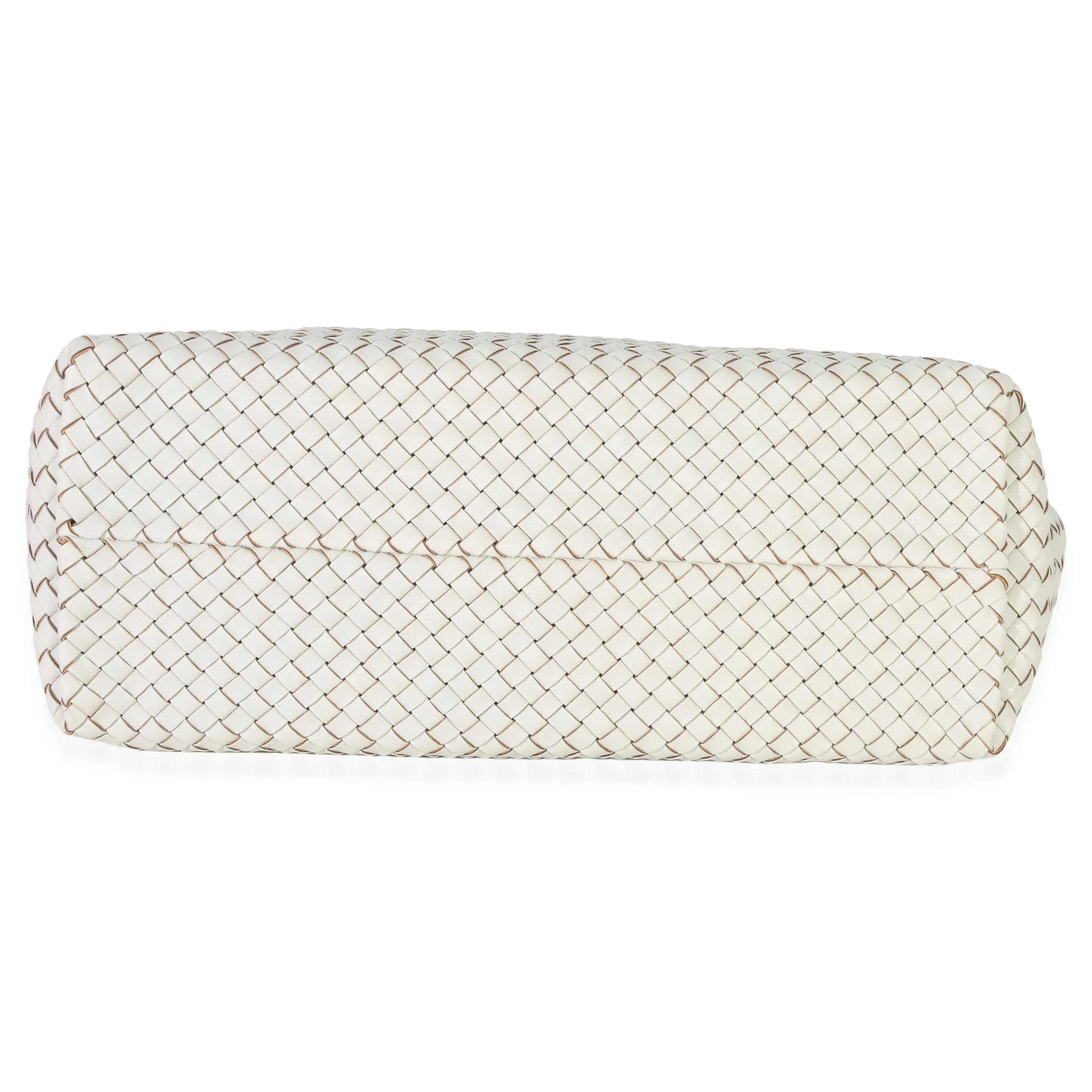 White Nappa Intrecciato Medium Cabat - Image 5