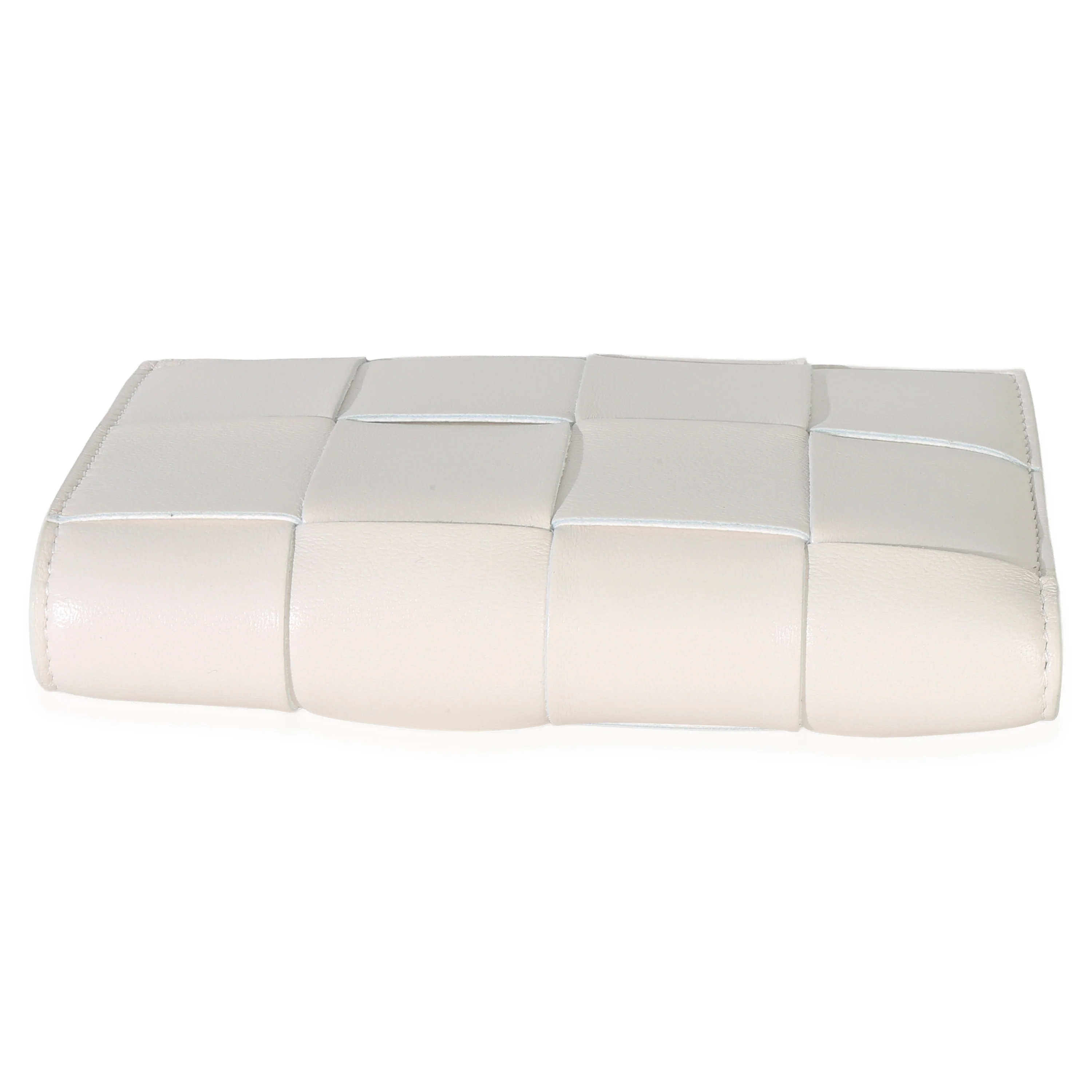 White Nappa Maxi Intrecciato Zip Around Wallet - Image 5