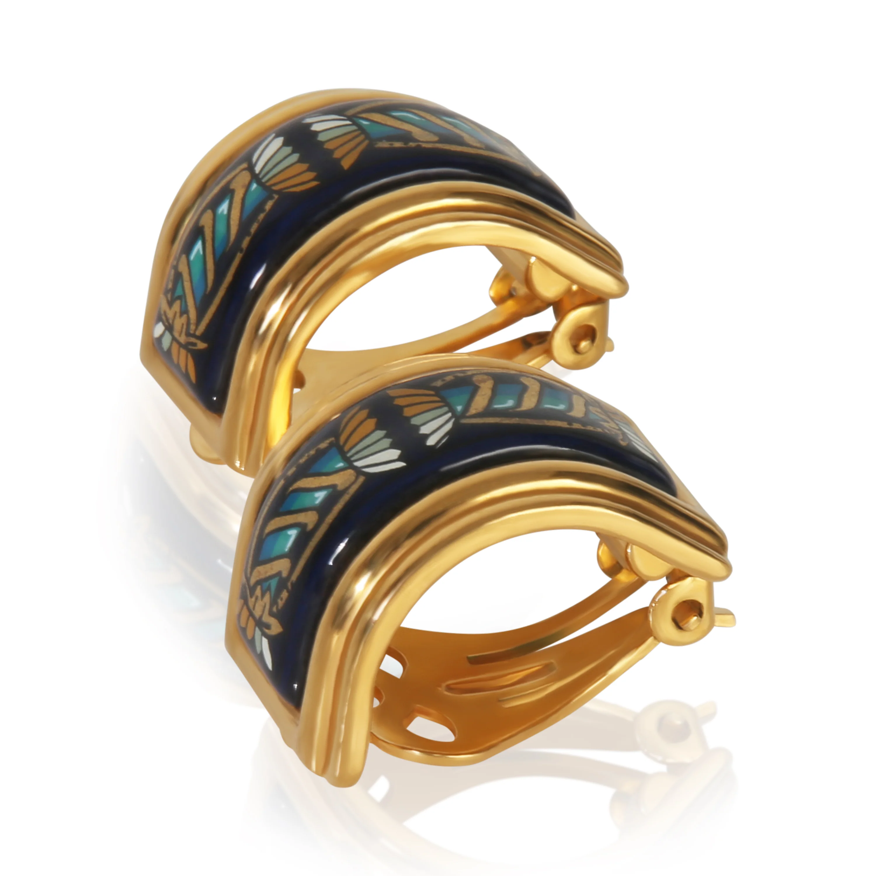 Gold-Plated  Vintage Clip On Earrings - Image 2