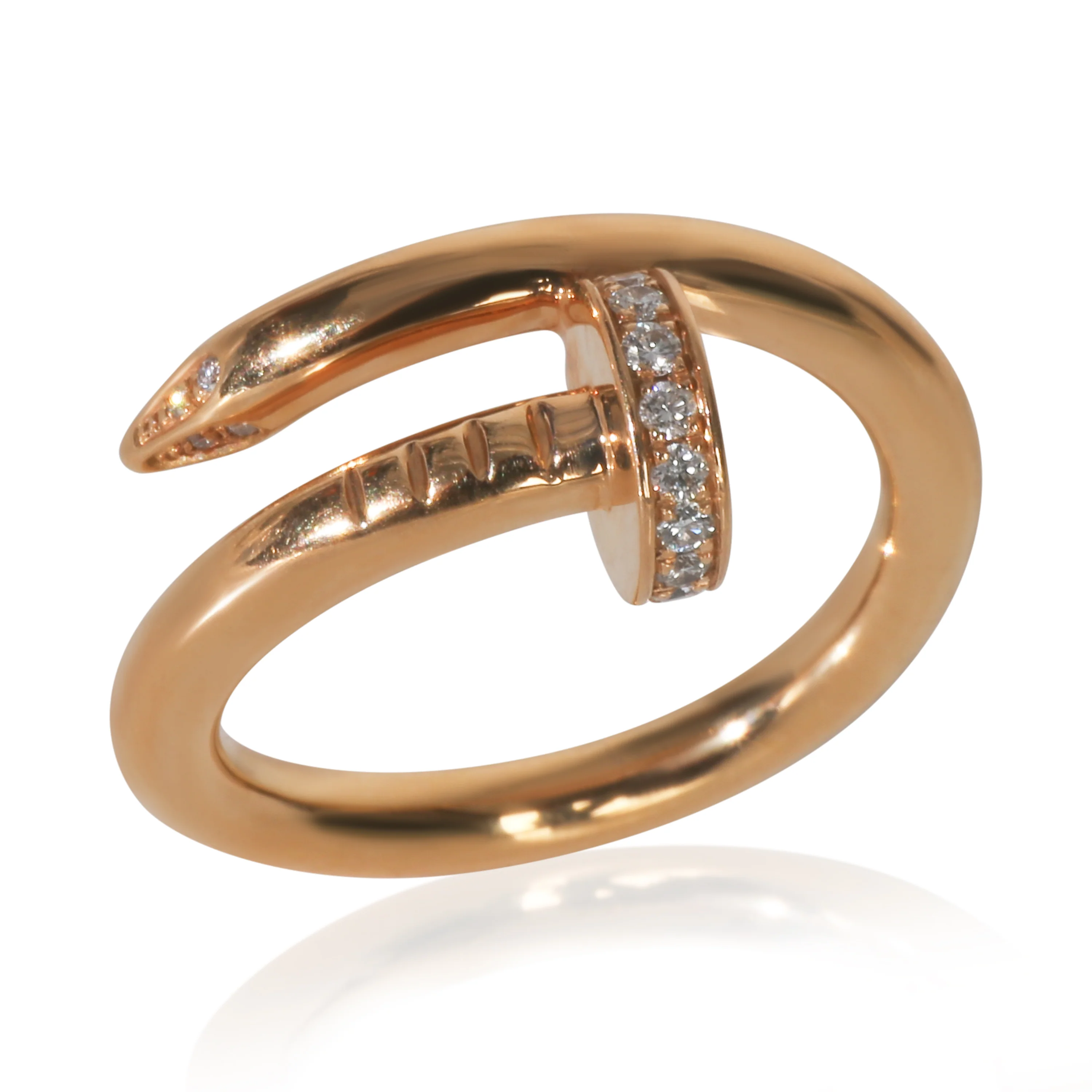 Rose Gold Diamond Juste Un Clou Ring - Image 4
