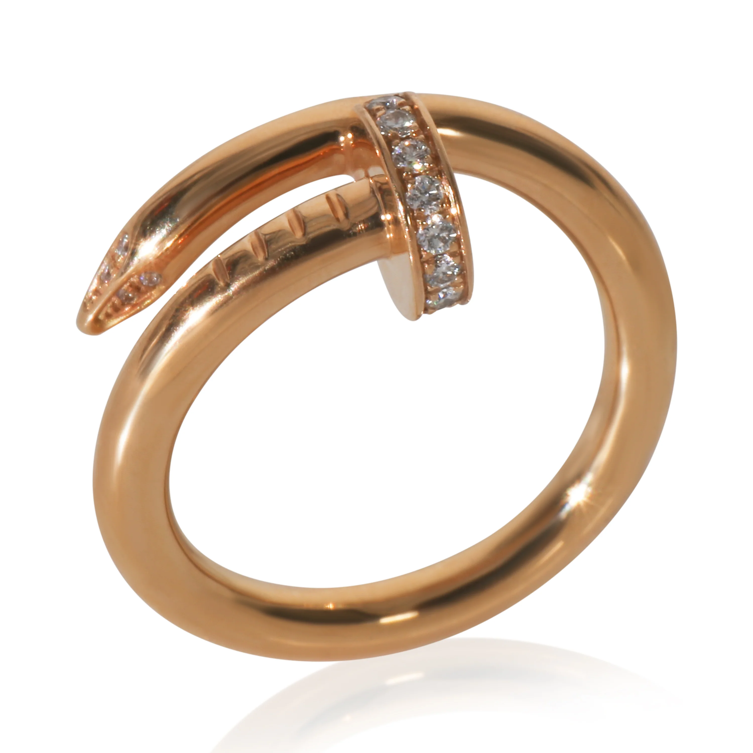 Rose Gold Diamond Juste Un Clou Ring - Image 6