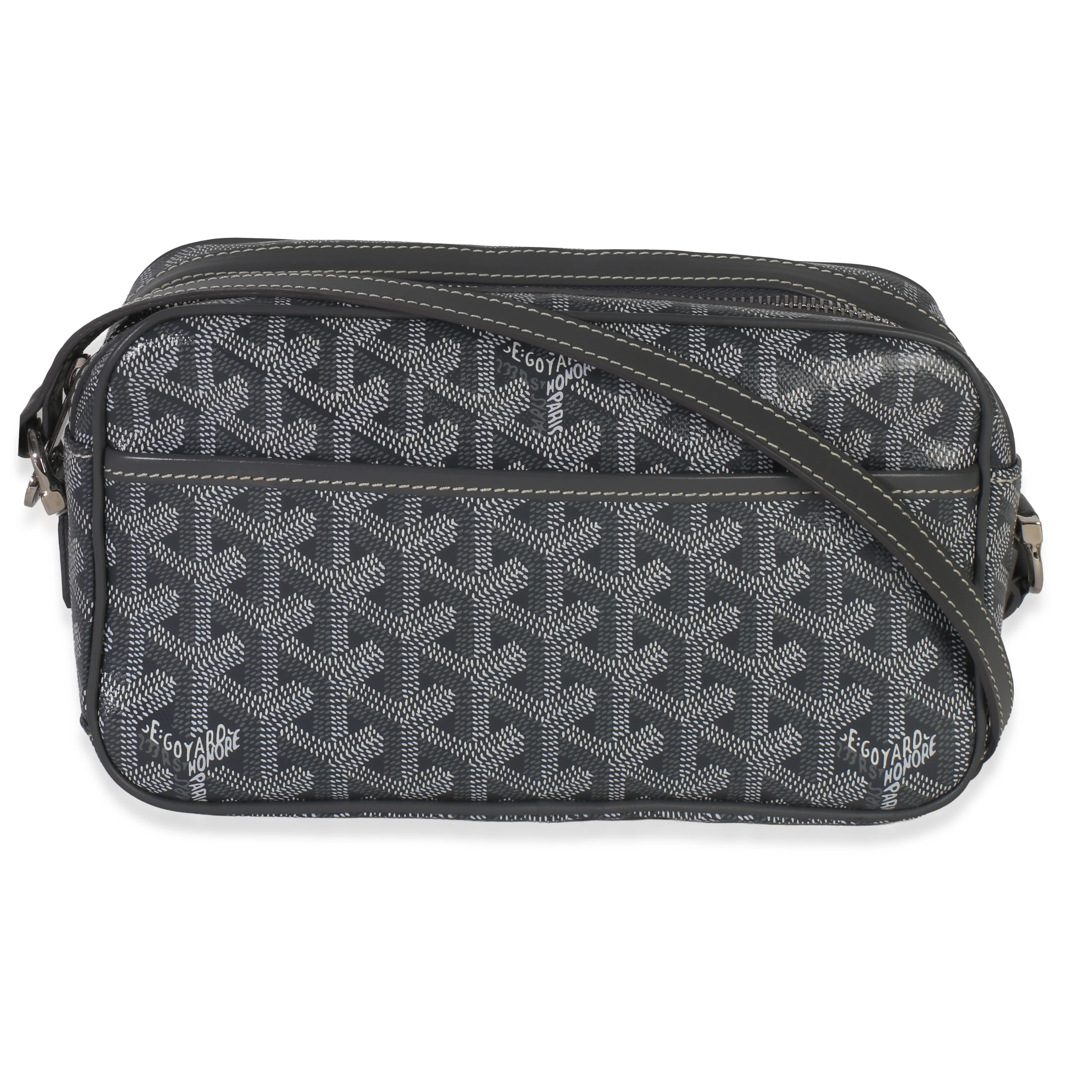 Grey Goyardine Canvas Sac Cap Vert PM