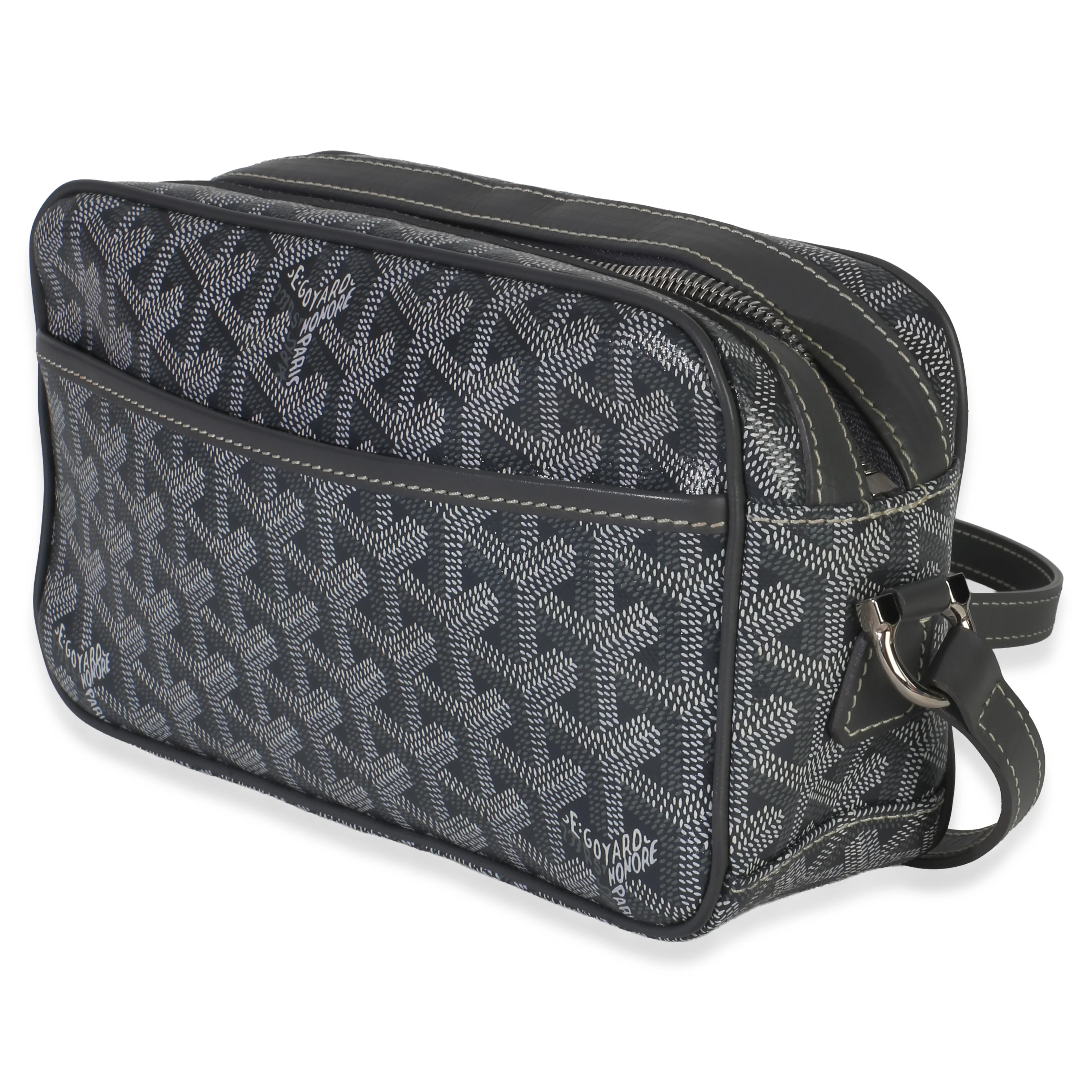 Grey Goyardine Canvas Sac Cap Vert PM - Image 2