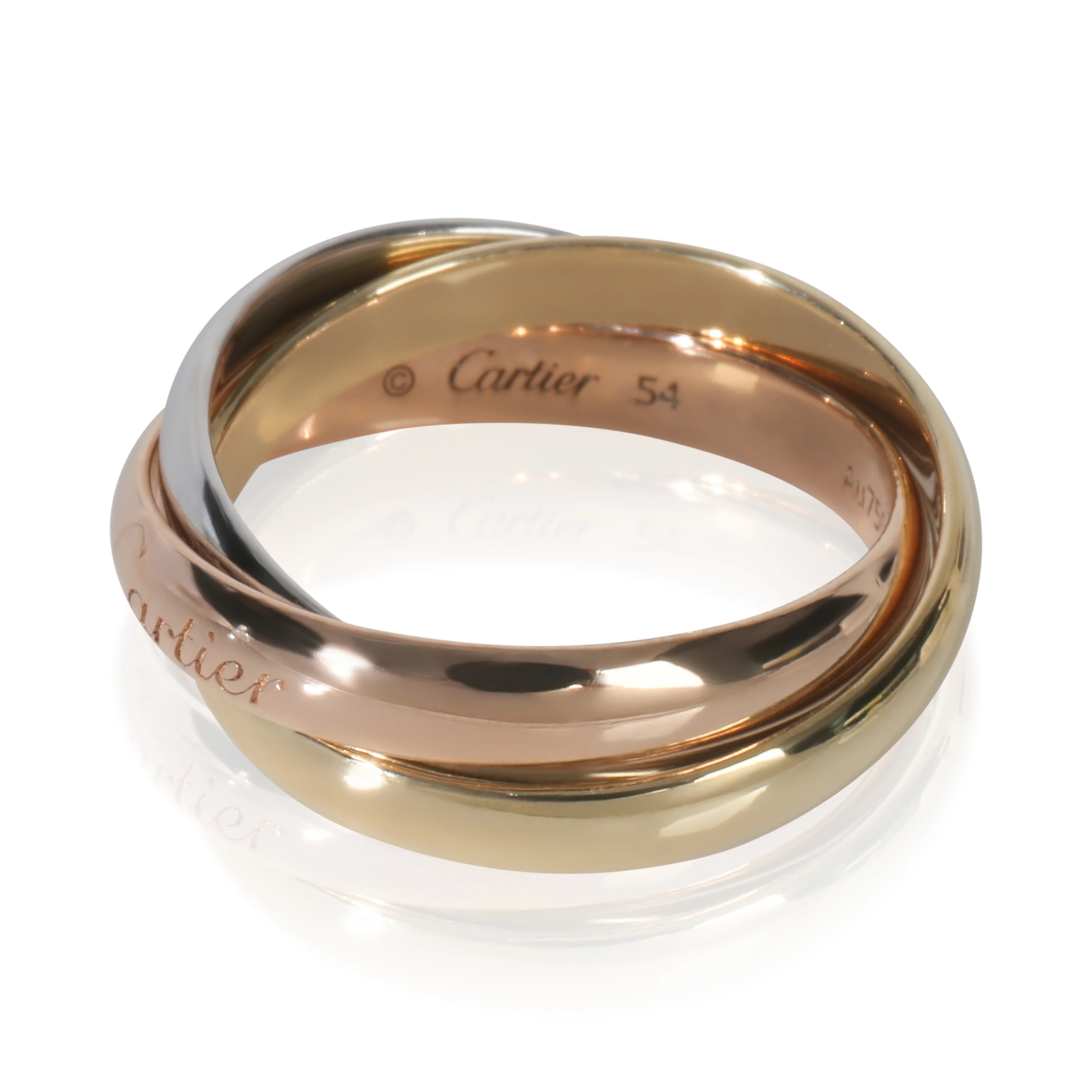 3-Tone Gold  Classic Trinity Ring - Image 2