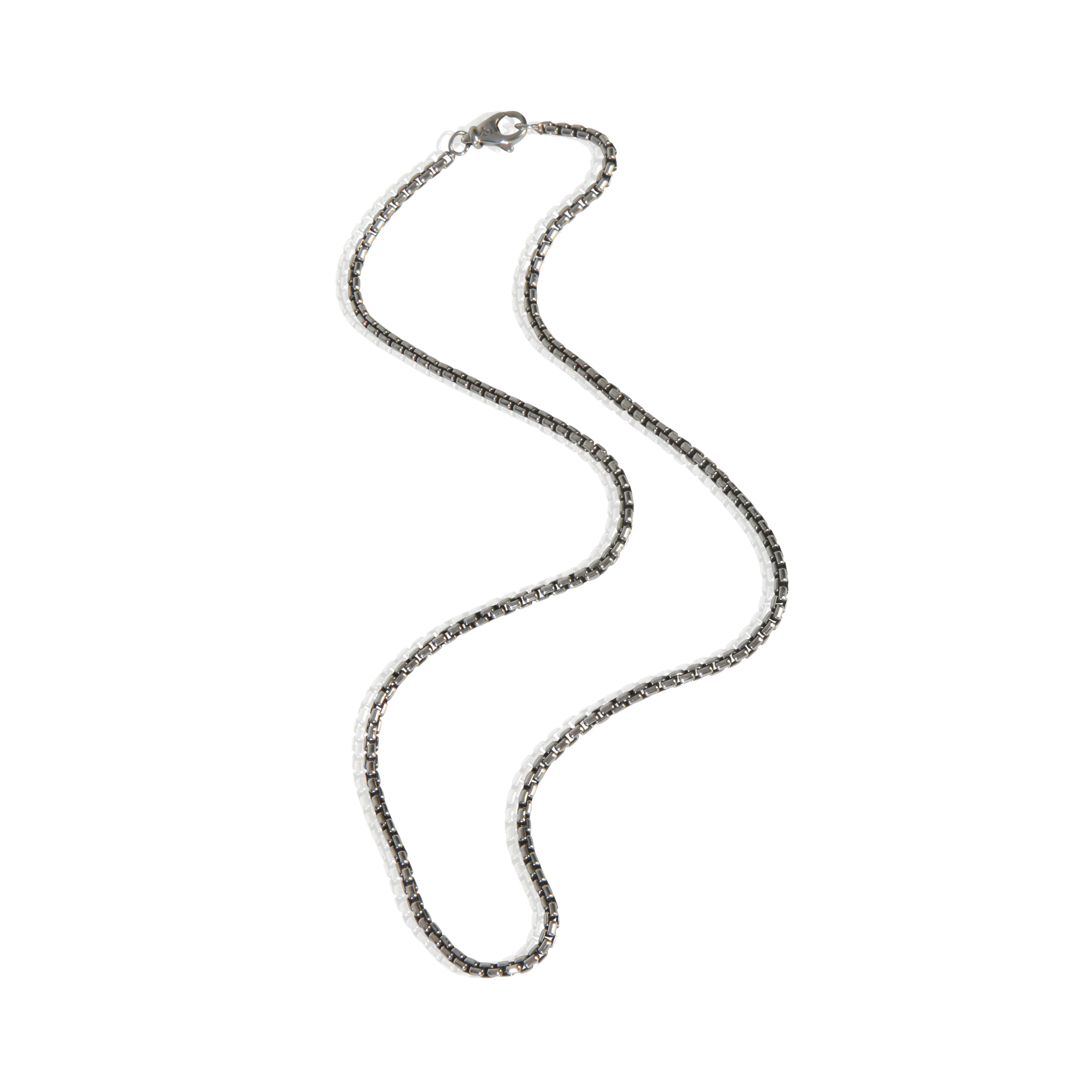 Sterling Silver  Box Chain Necklace - Image 3