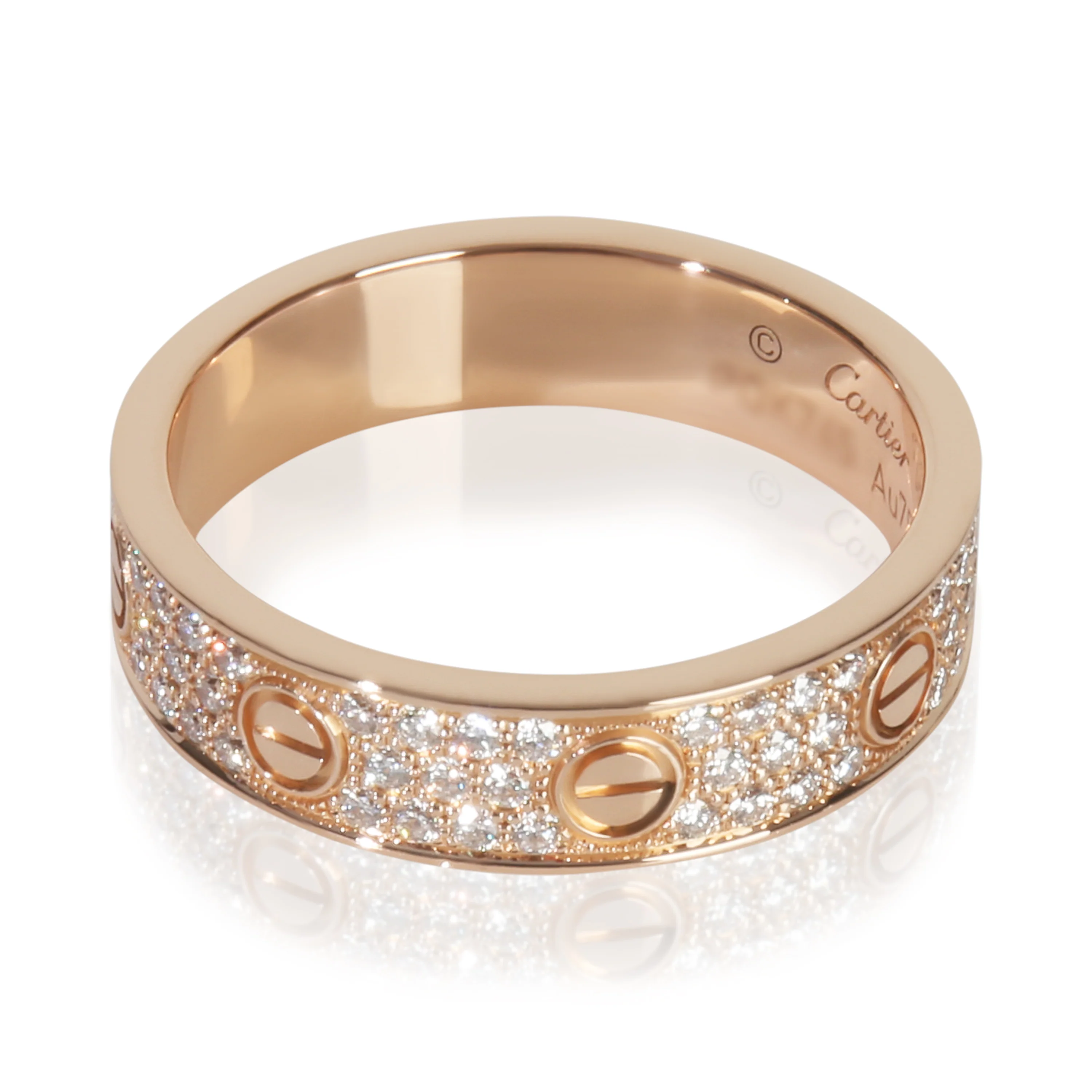 Rose Gold Diamond Small Model Love Ring - Image 2