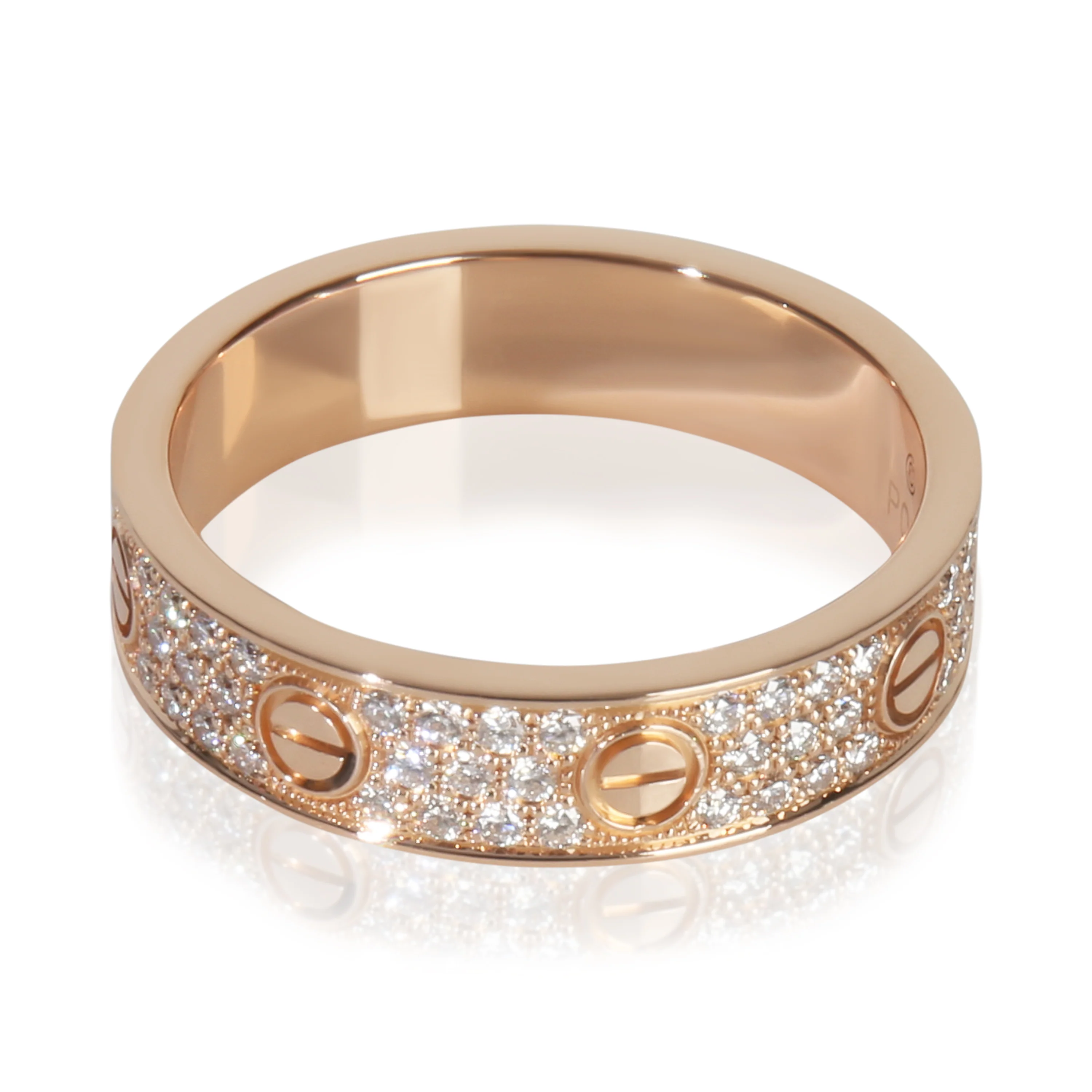 Rose Gold Diamond Small Model Love Ring - Image 3