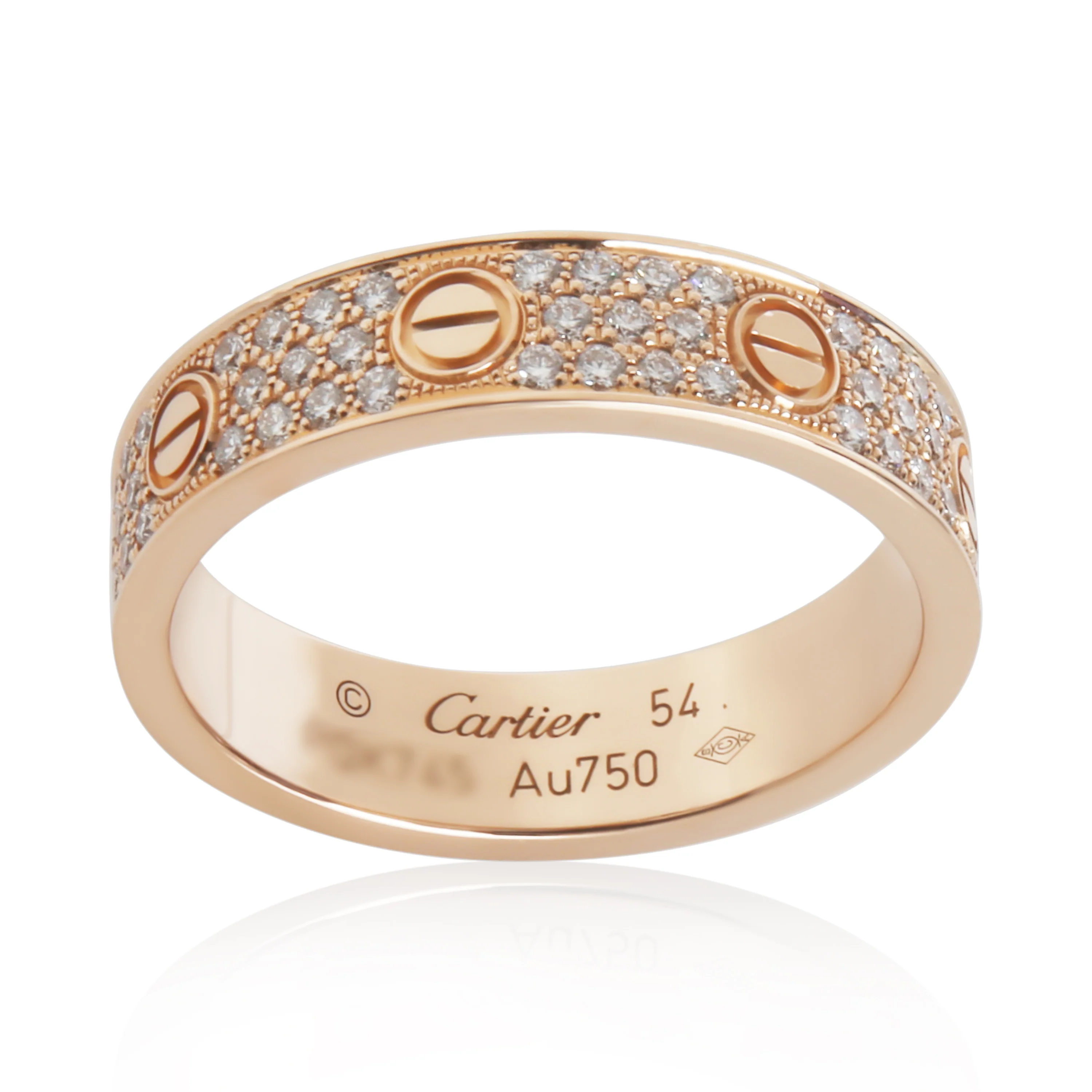 Rose Gold Diamond Small Model Love Ring - Image 5