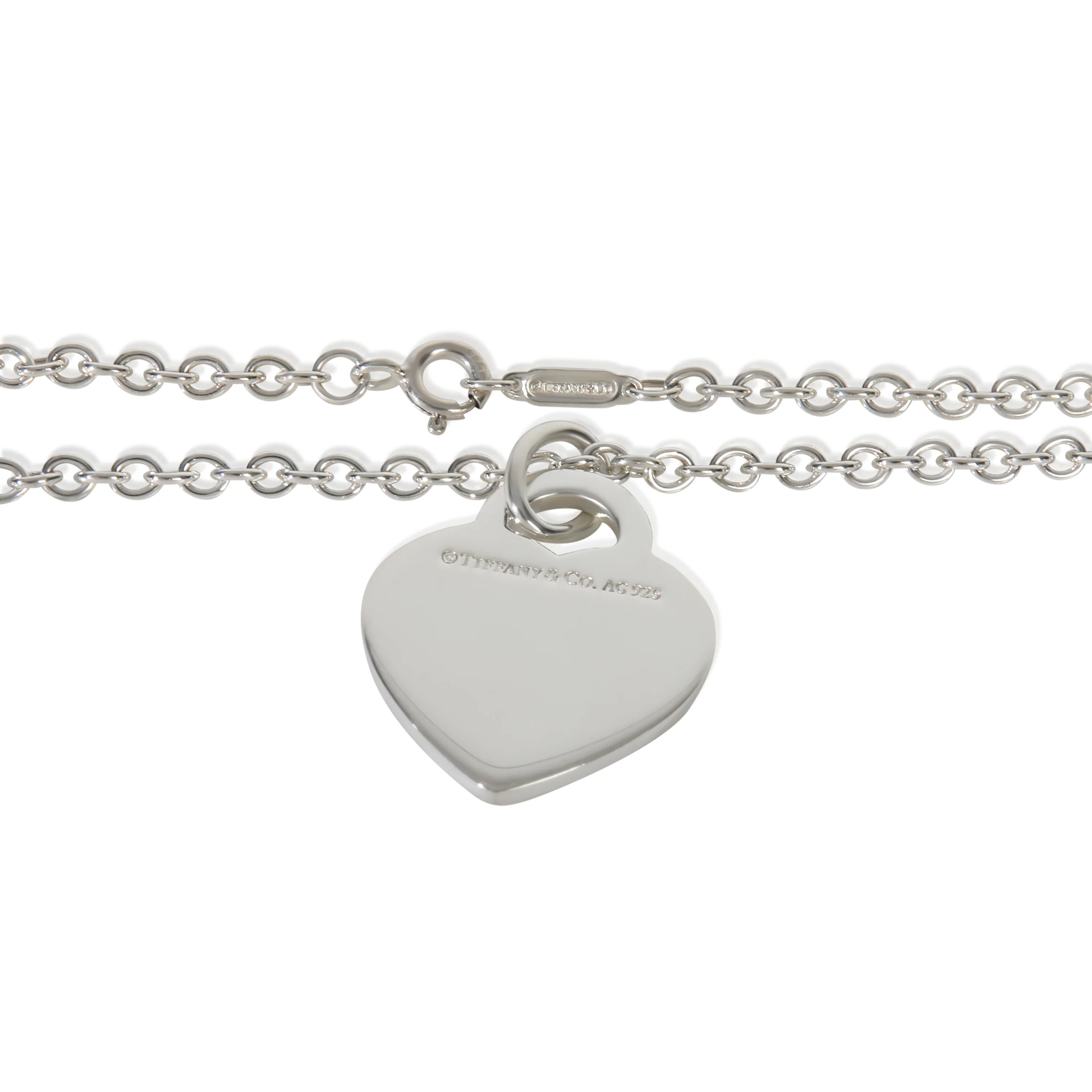 Sterling Silver Initial K Heart Pendant - Image 2