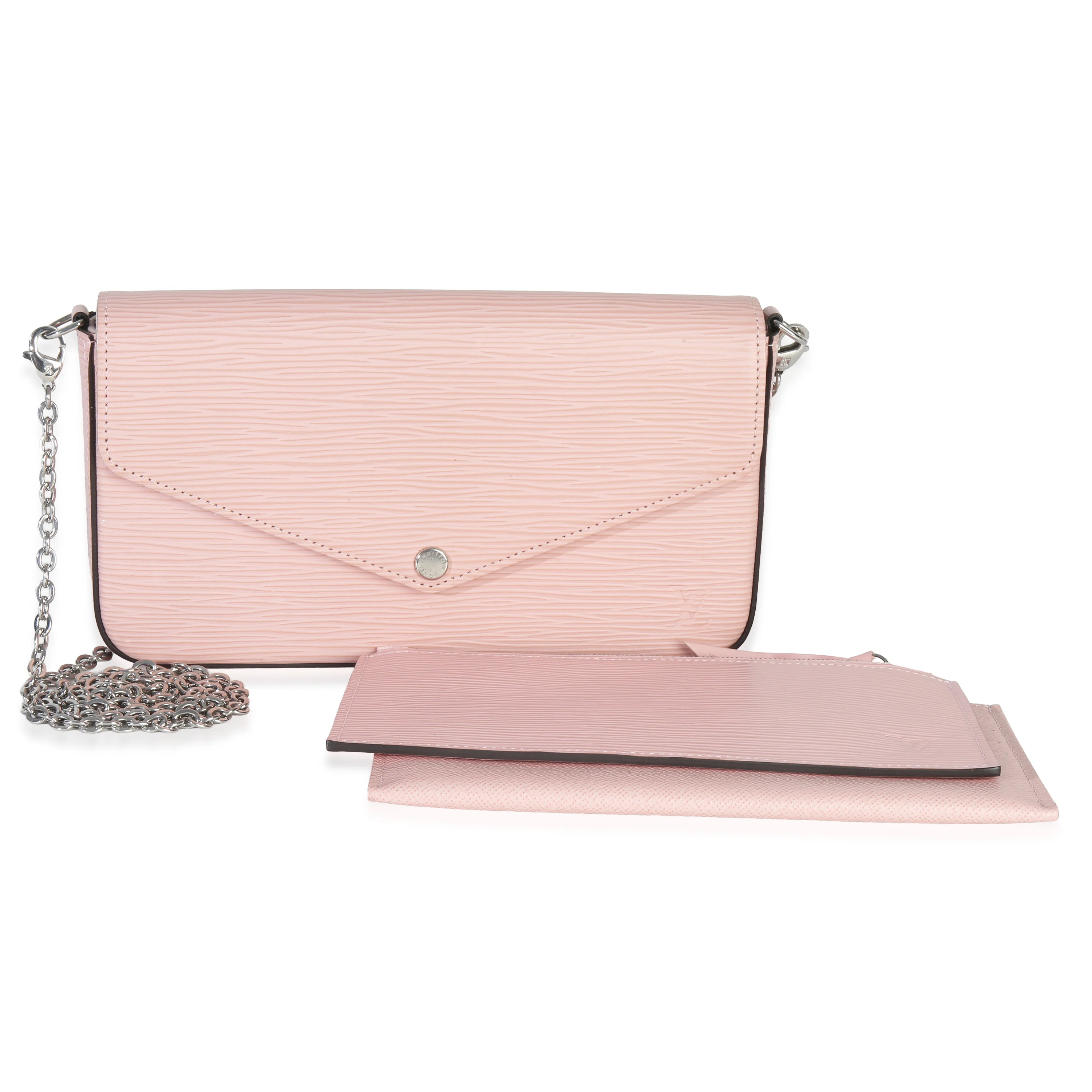 Rose Ballerine Epi Leather Félicie Pochette
