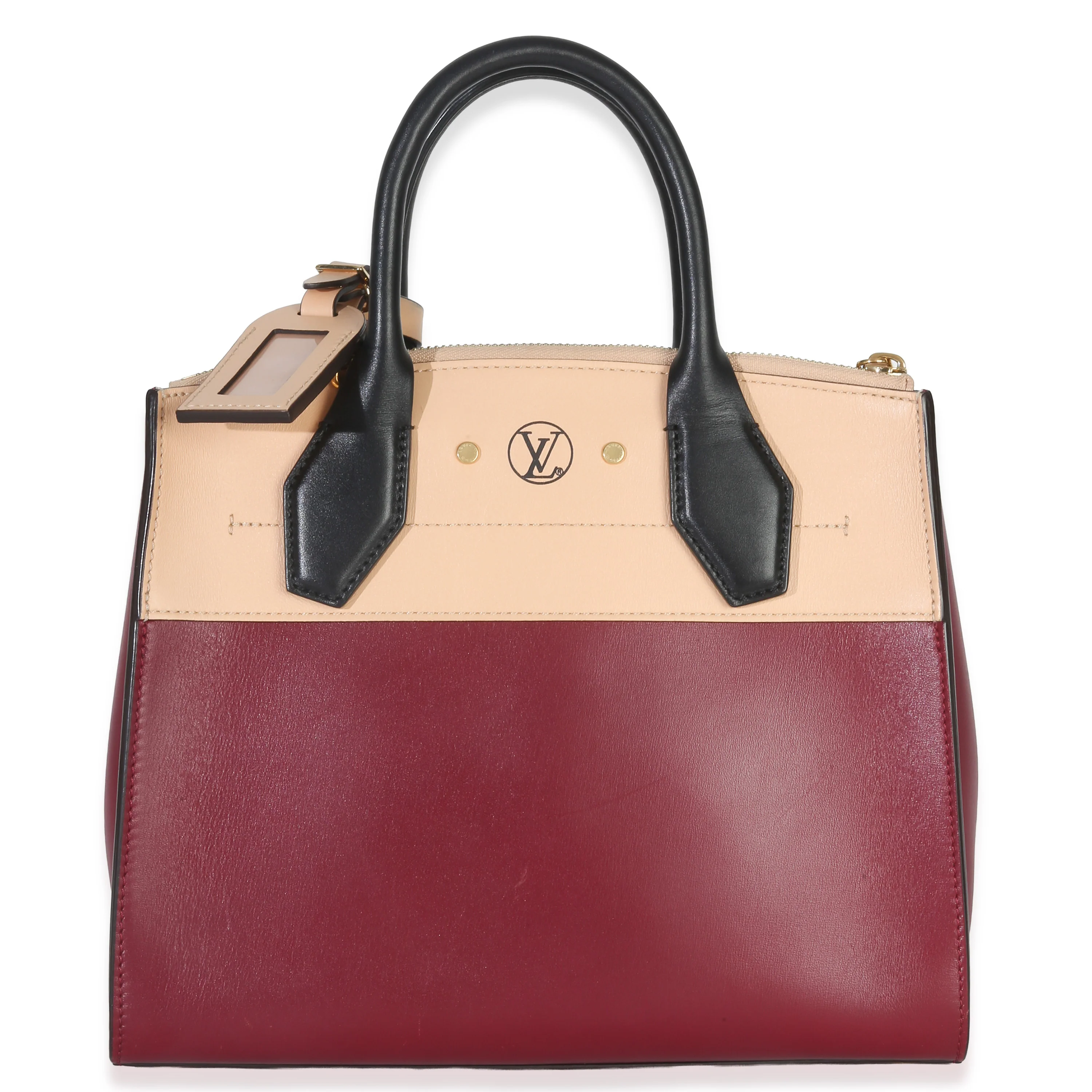 Beige Bordeaux Calfskin City Steamer PM