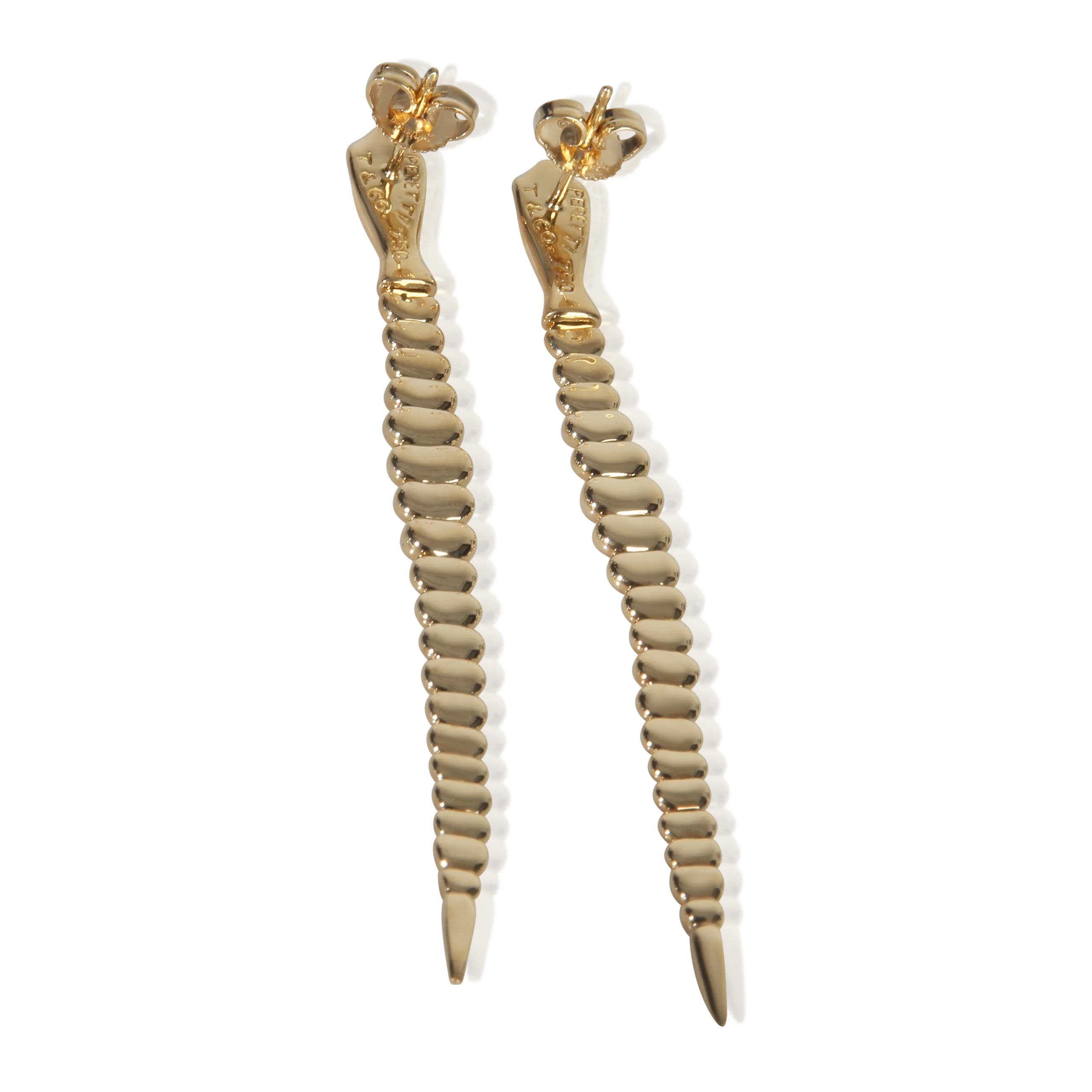 Yellow Gold Elsa Peretti Snake Earrings - Image 4
