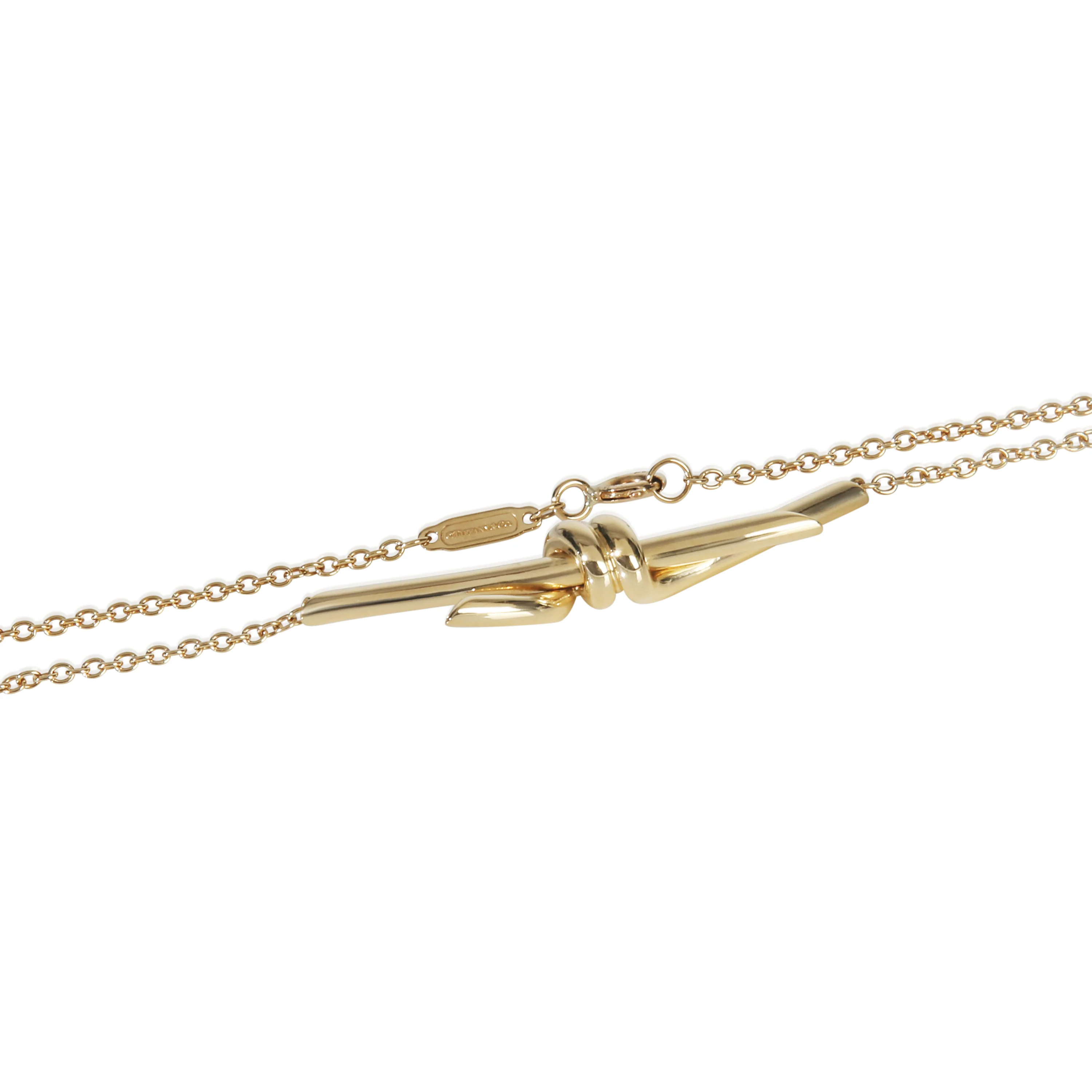 Yellow Gold  Knot Necklace - Image 2