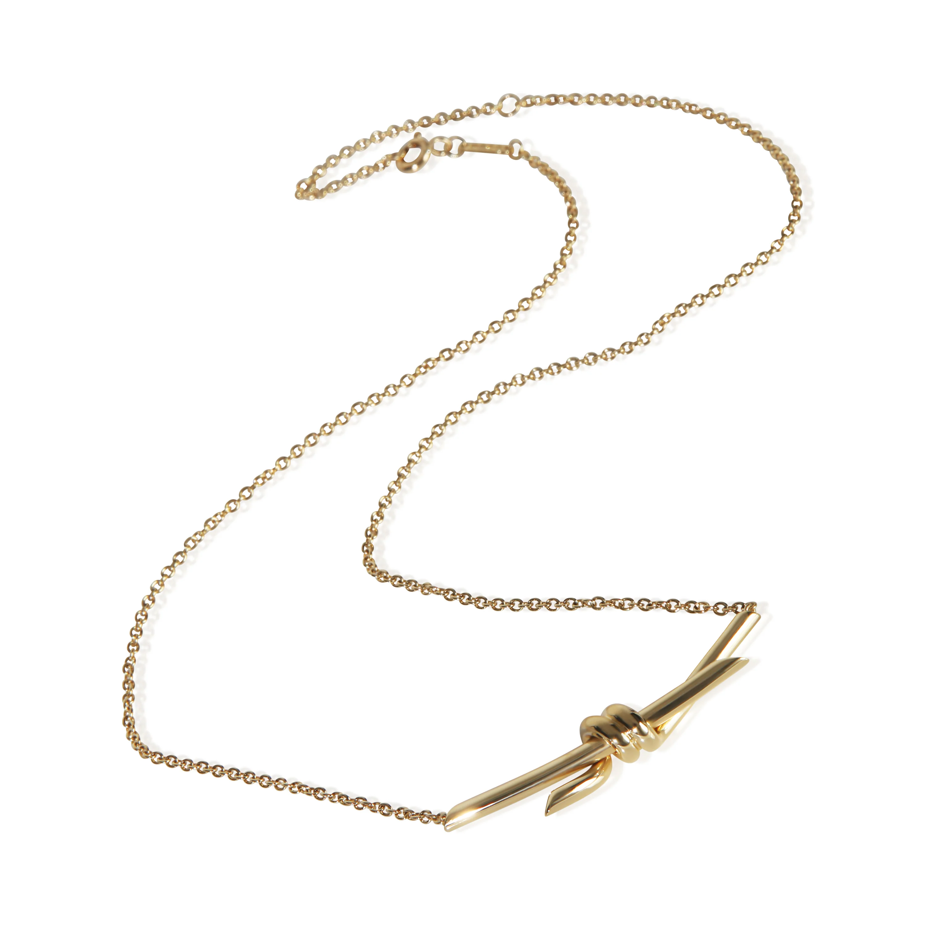 Yellow Gold  Knot Necklace - Image 3