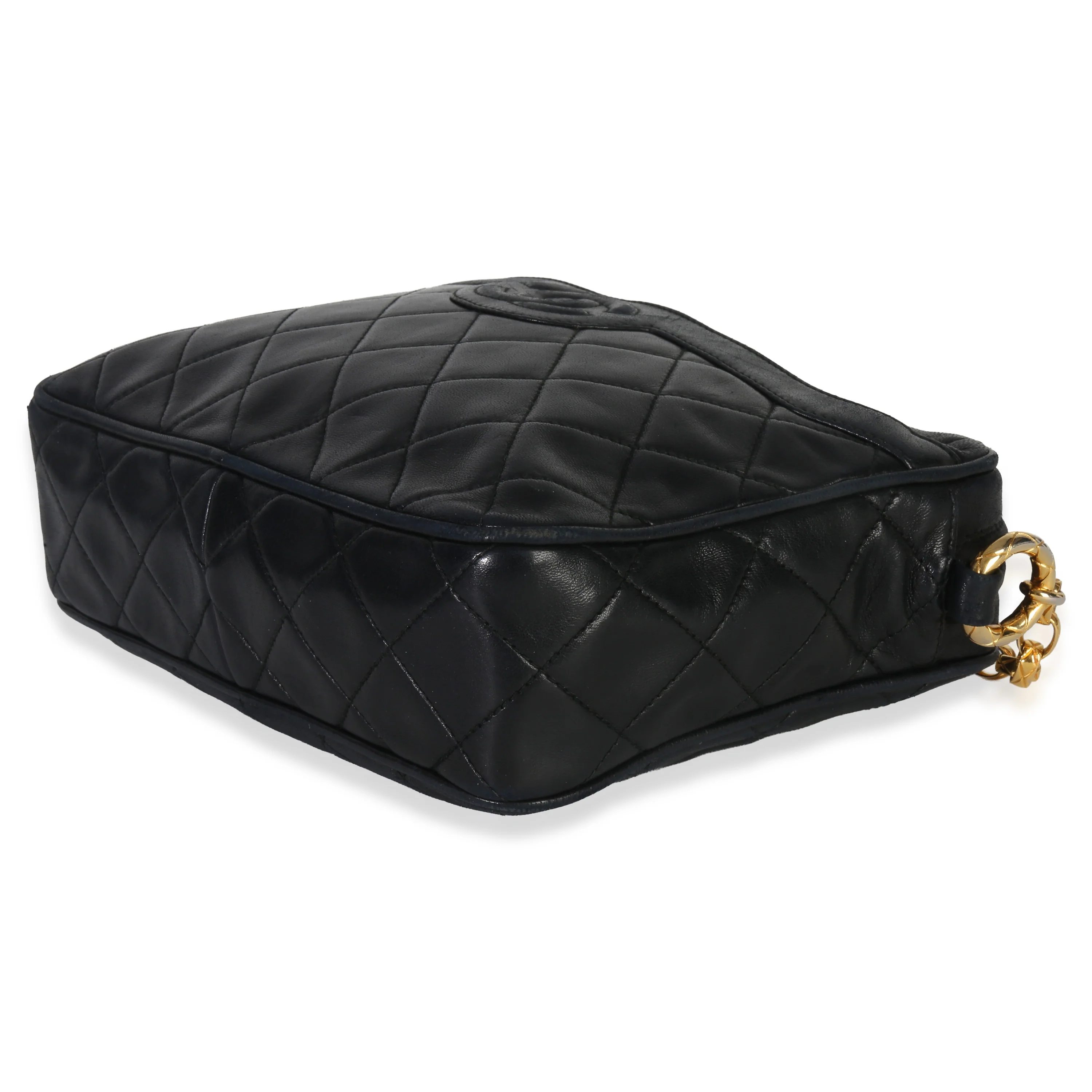 Vintage Black Quilted Lambskin Small Tassel Camera Bag - Image 7