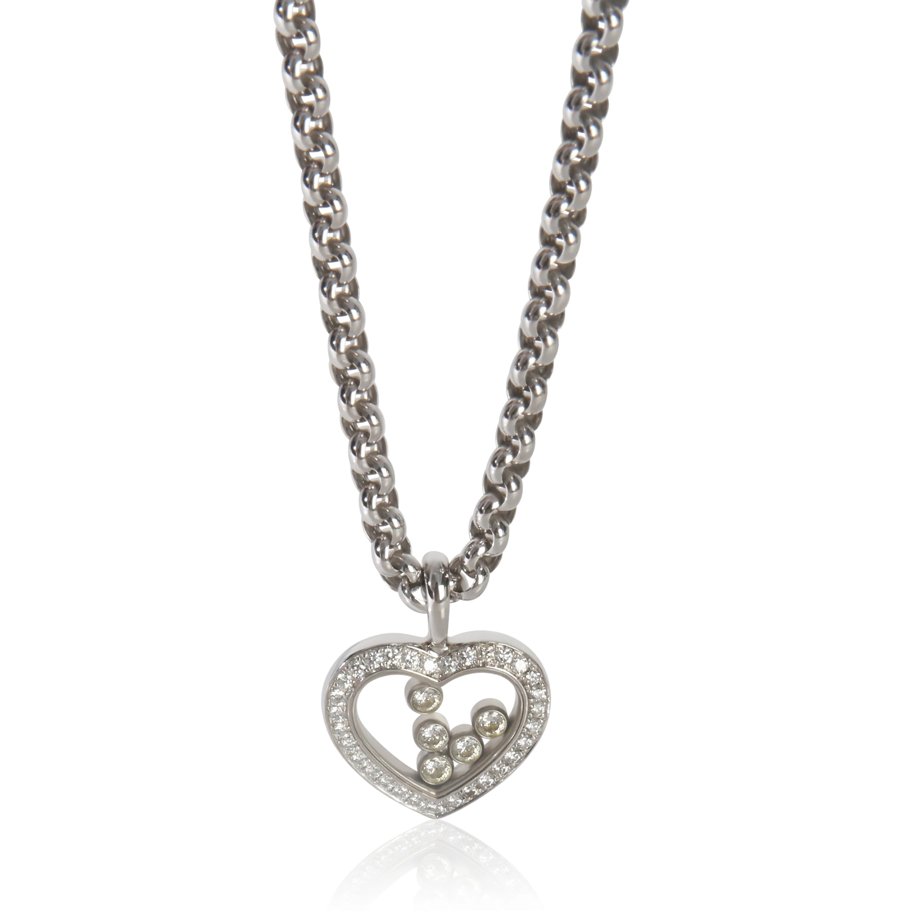 White Gold Diamond Happy Diamond Pendant