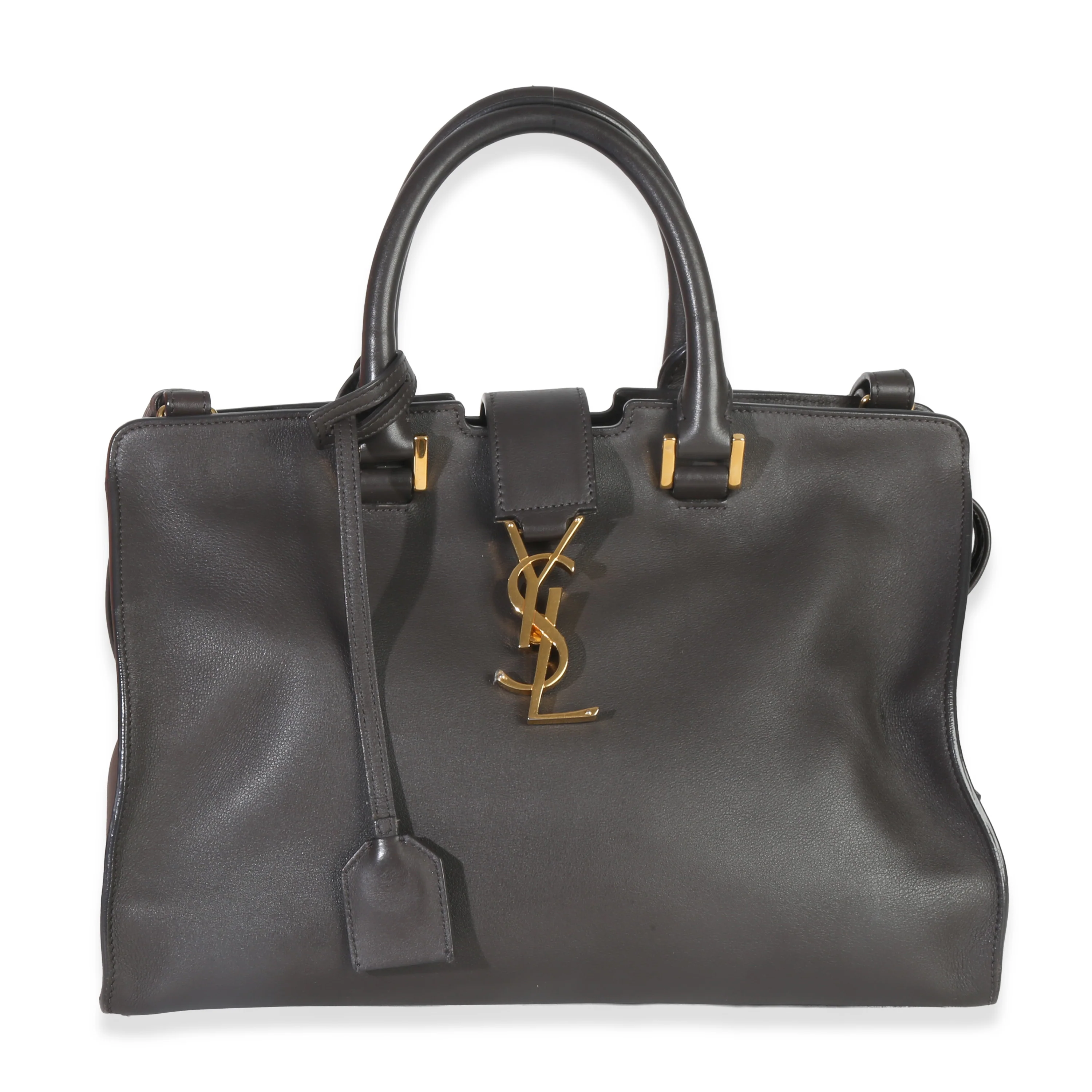 Grey Smooth Calfskin Small Monogram Cabas